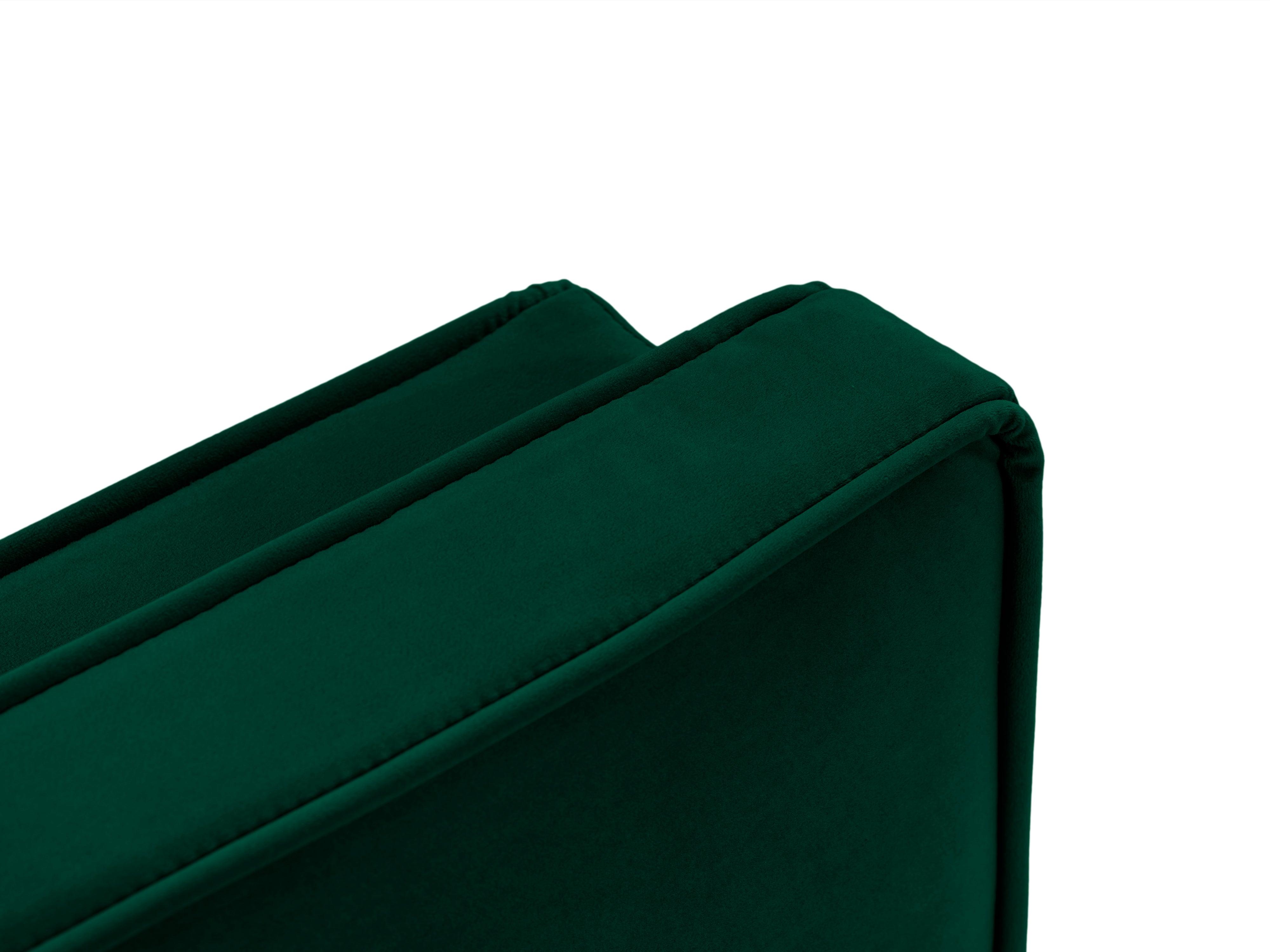 LUIS bottle green velvet armchair with black base - Eye on Design