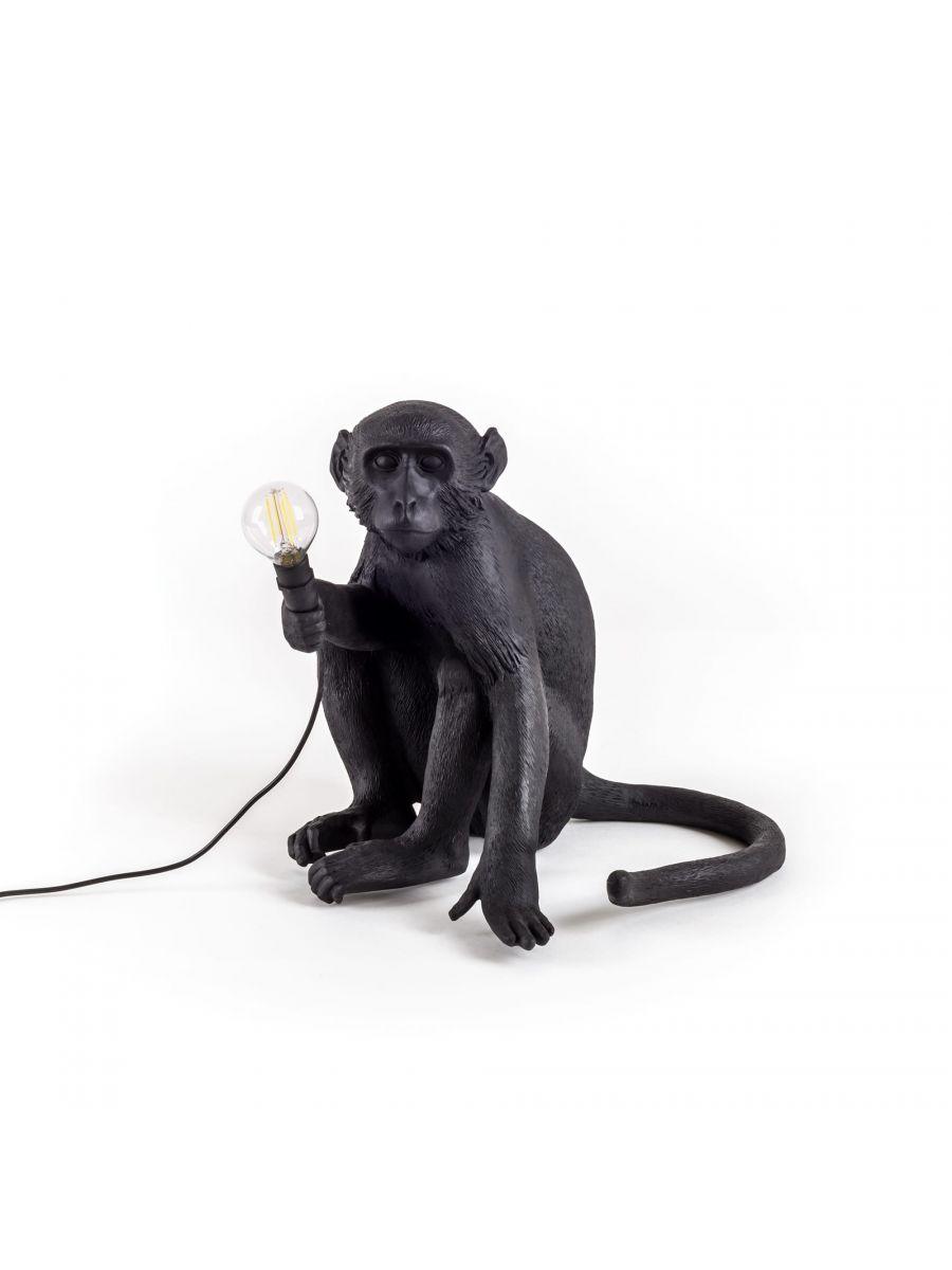 MONKEY SITTING lamp black - Eye on Design