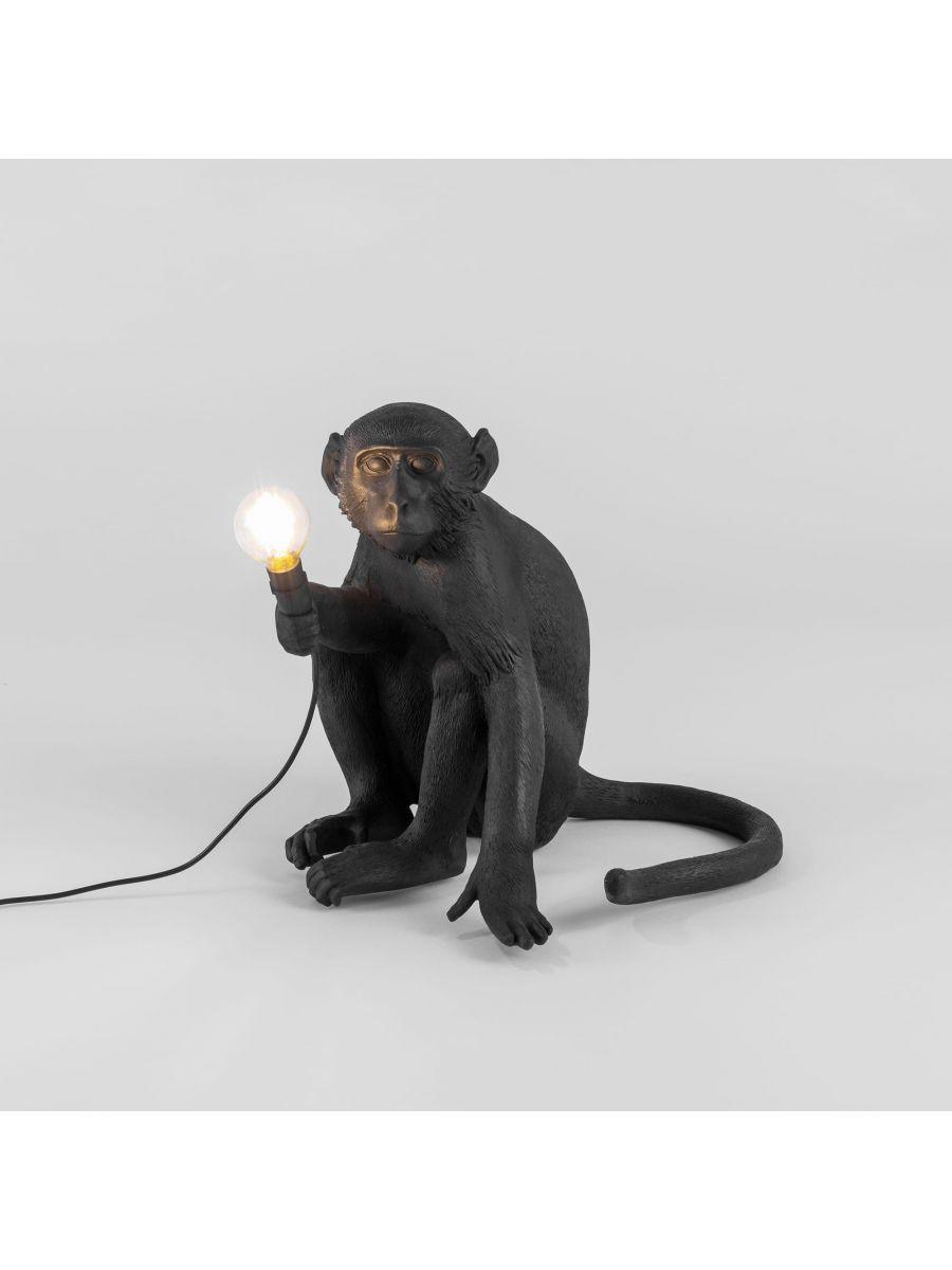 MONKEY SITTING lamp black - Eye on Design