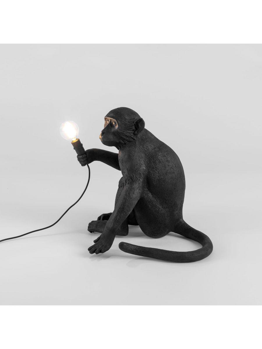 MONKEY SITTING lamp black - Eye on Design