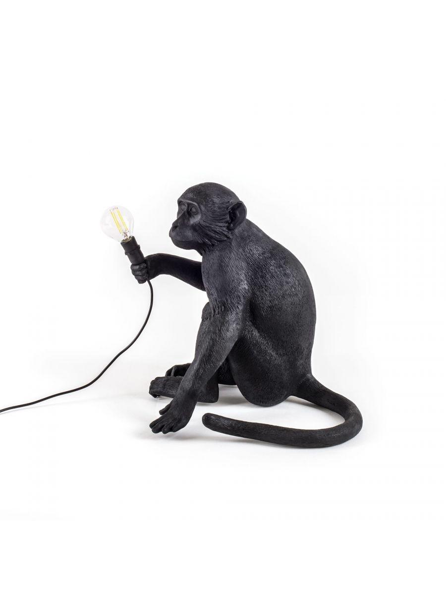 MONKEY SITTING lamp black - Eye on Design