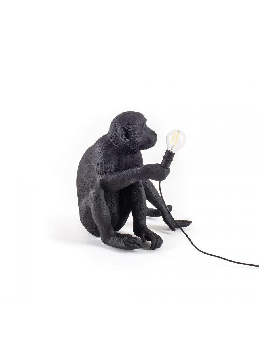 MONKEY SITTING lamp black - Eye on Design