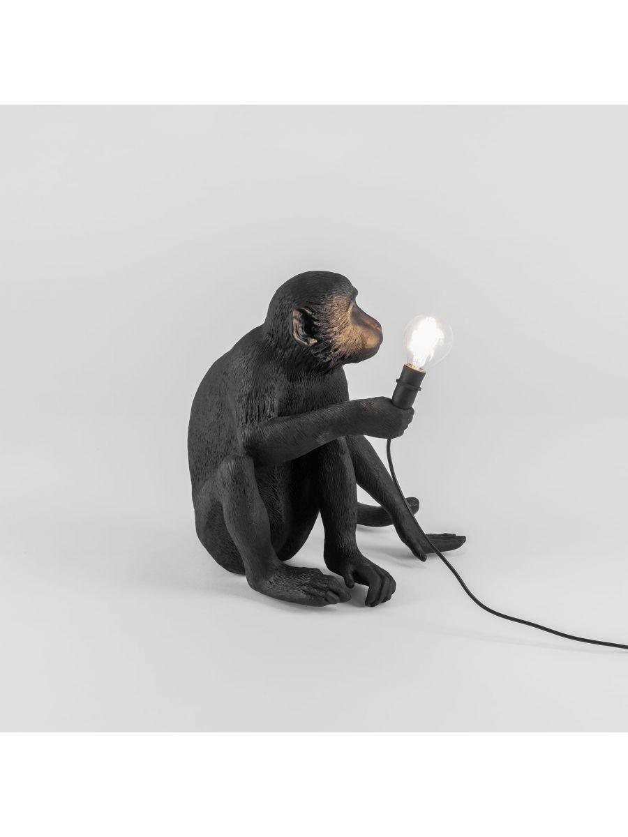 MONKEY SITTING lamp black - Eye on Design