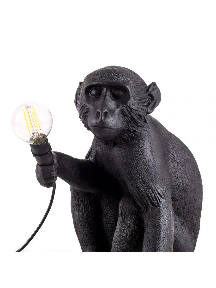 MONKEY SITTING lamp black - Eye on Design