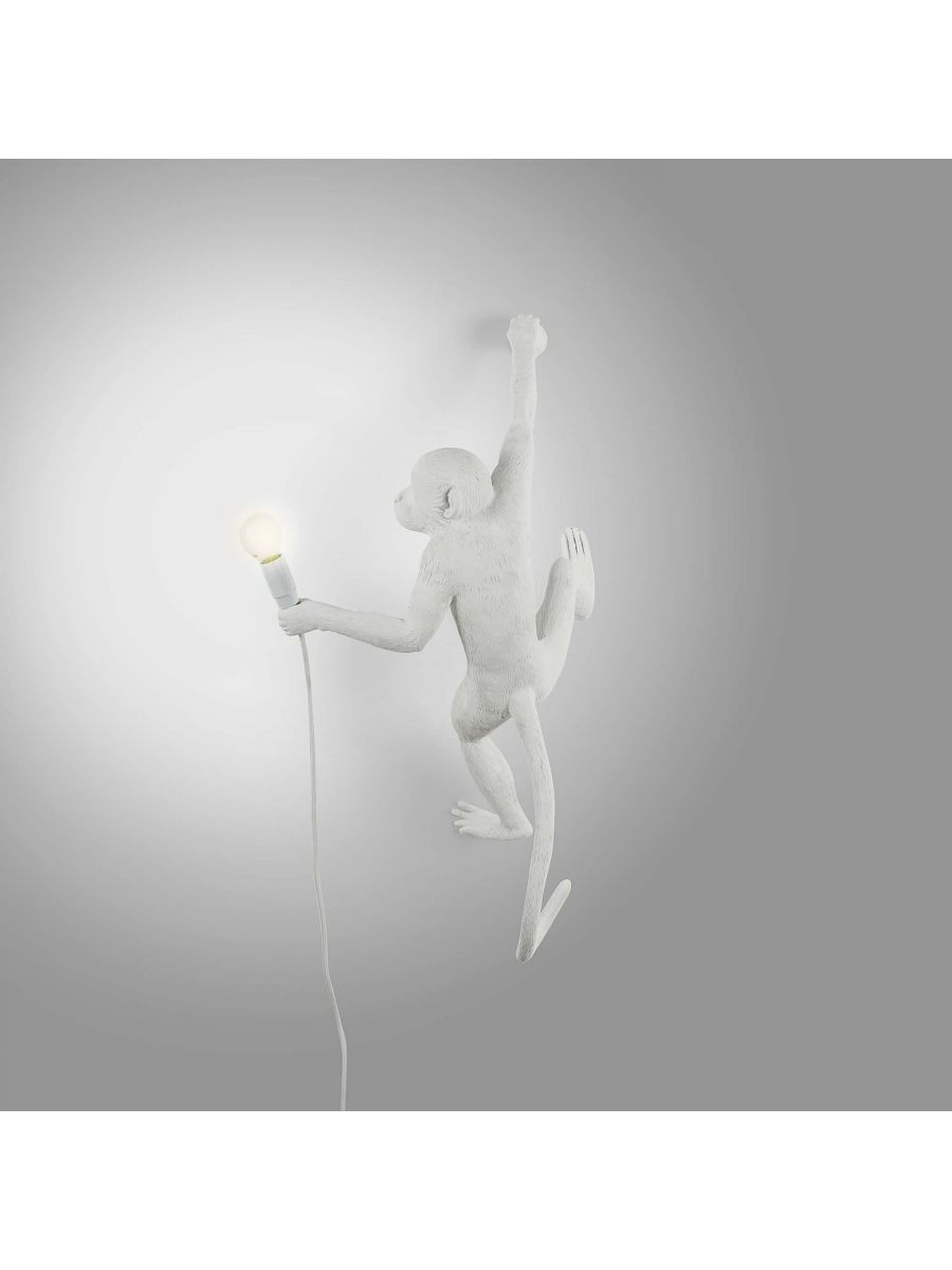 MONKEY HANGING wall lamp - RIGHT white