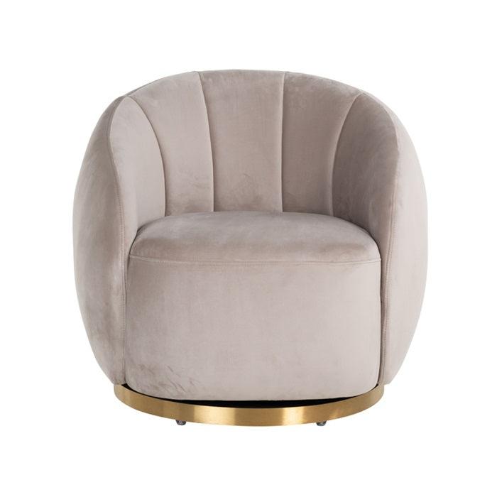 MONZA swivel armchair beige - Eye on Design