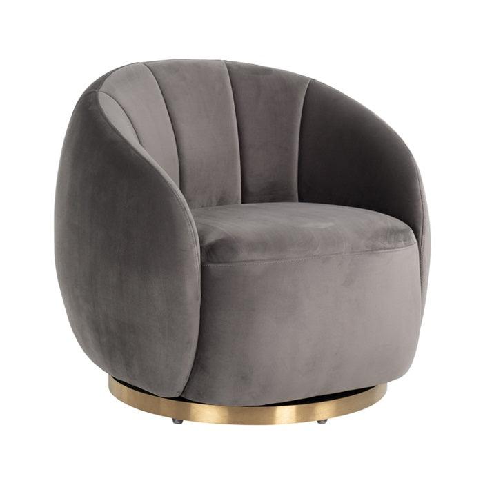 MONZA swivel armchair grey - Eye on Design