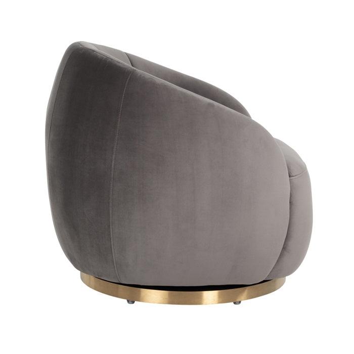 MONZA swivel armchair grey - Eye on Design