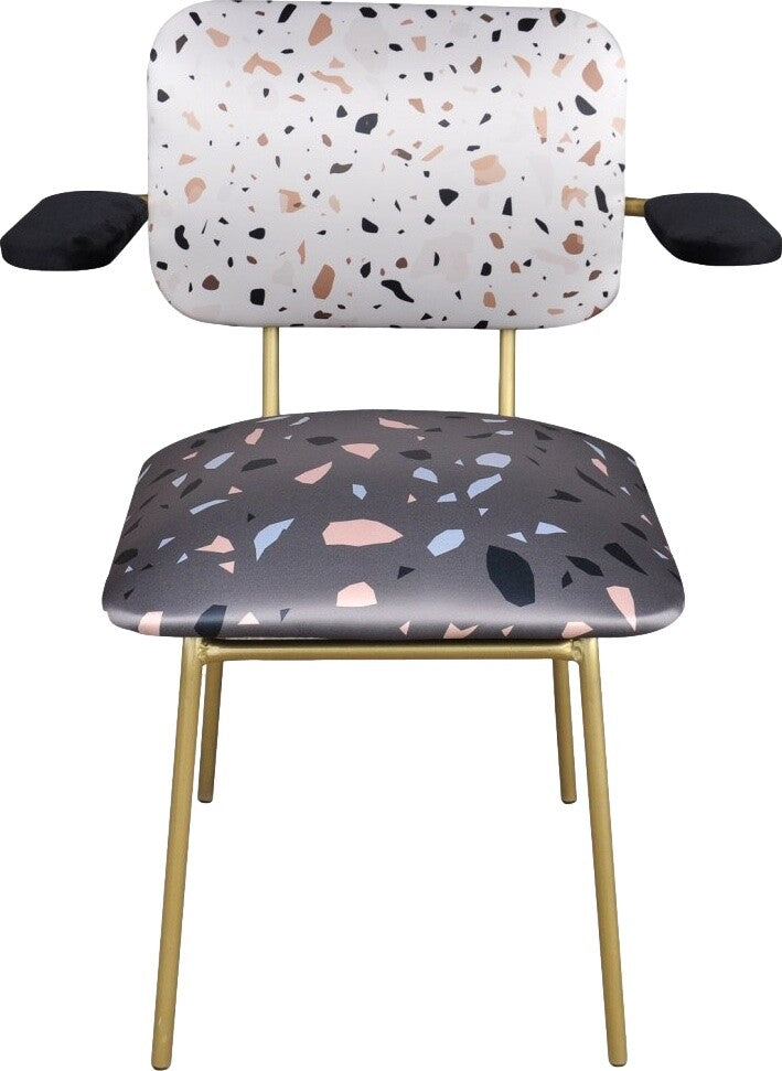 TERRAZZO armchair with golden base, Happy Barok, Eye on Design