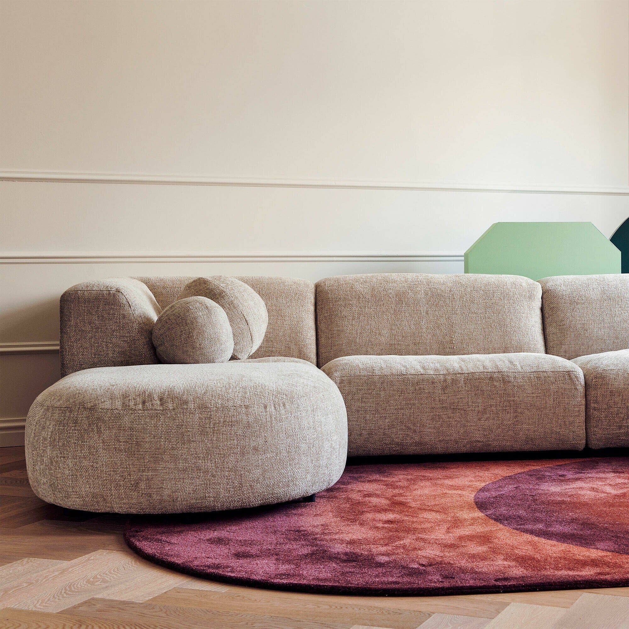 [out] Element sofy POUF LEFT biały Pols Potten    Eye on Design