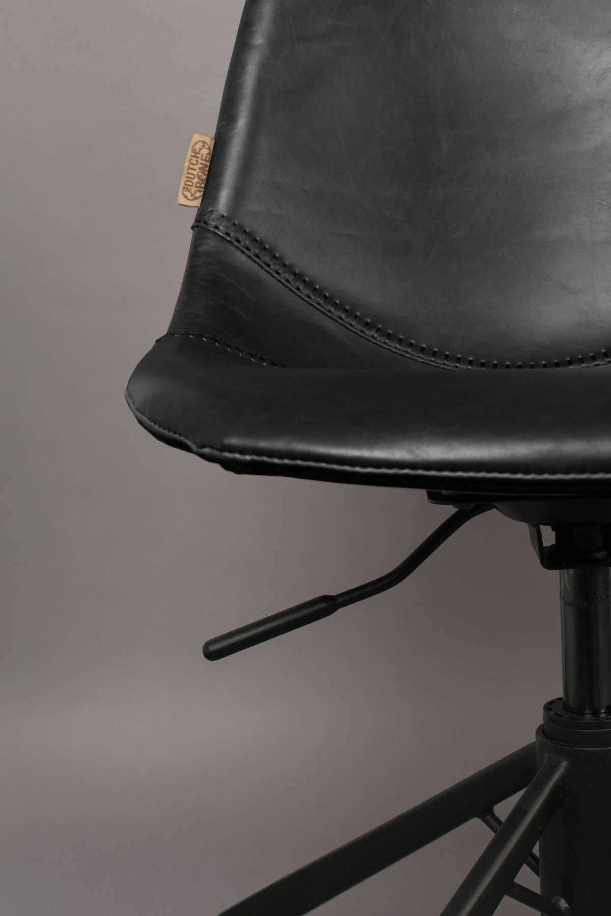 Office chair FRANKY eco leather black, Dutchbone, Eye on Design