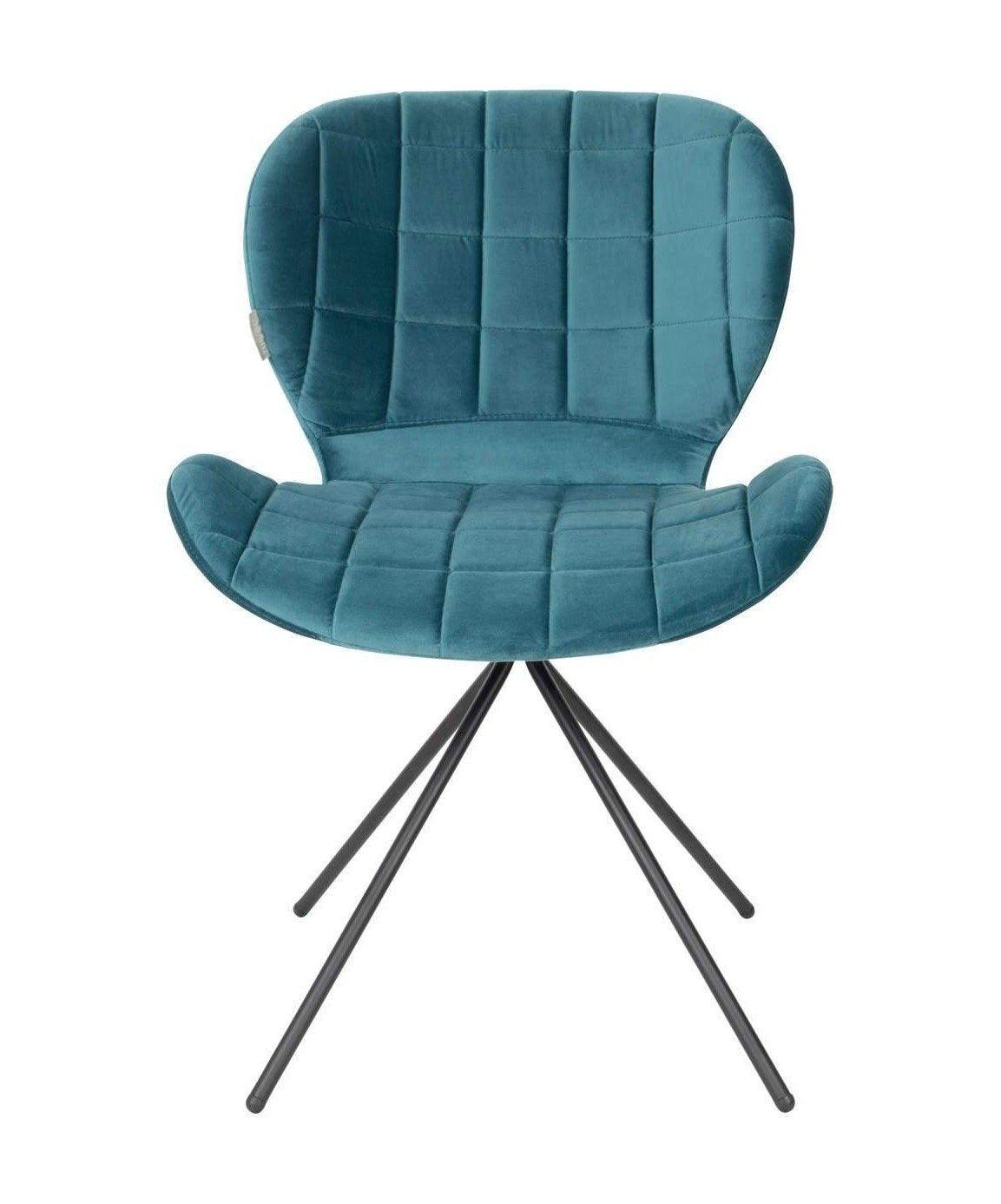 OMG VELVET chair blue - Eye on Design