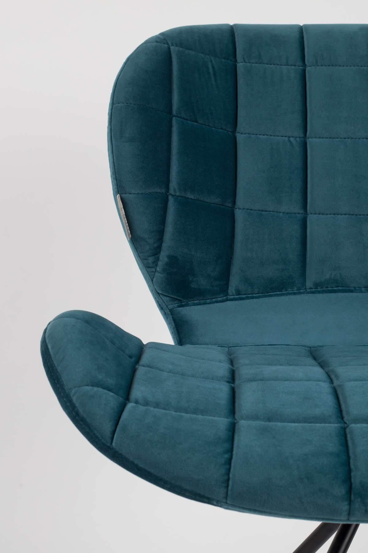 OMG VELVET chair blue - Eye on Design