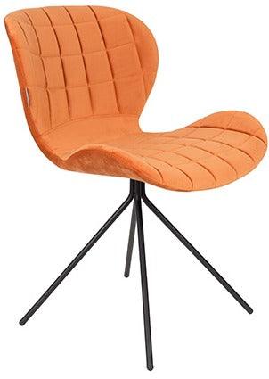 OMG VELVET chair orange, Zuiver, Eye on Design