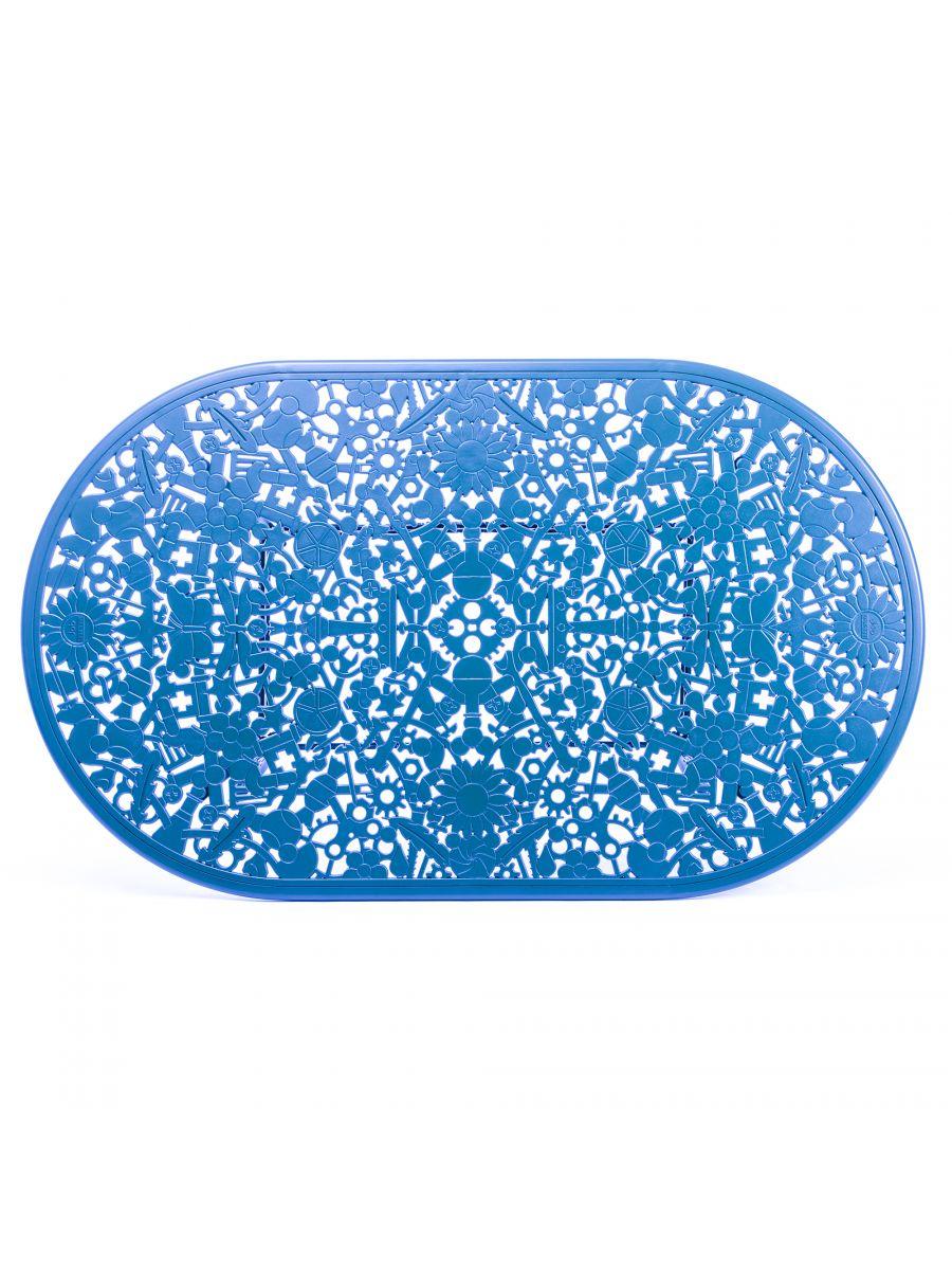 Oval garden table INDUSTRY blue - Eye on Design