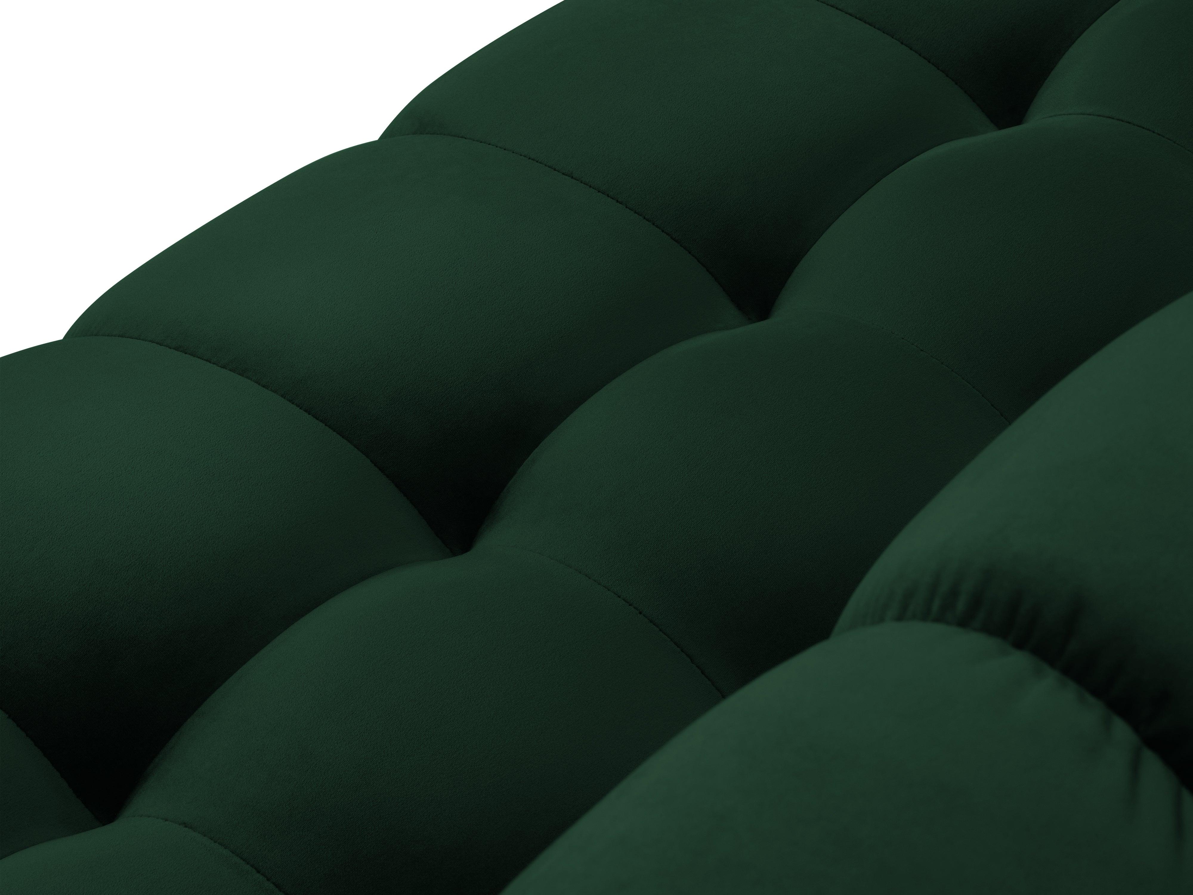 Panoramic velvet sofa 9-seater BALI bottle green with black base - Eye on Design