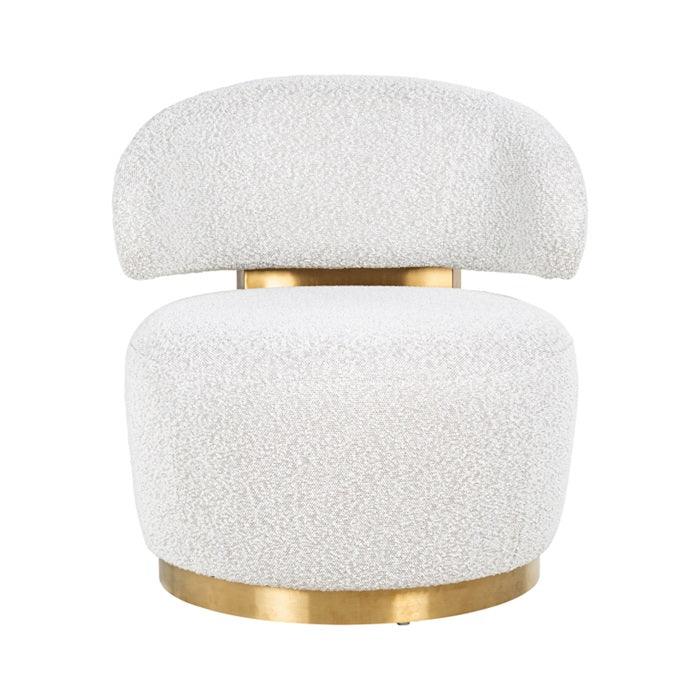 PARMA swivel armchair white boucle - Eye on Design