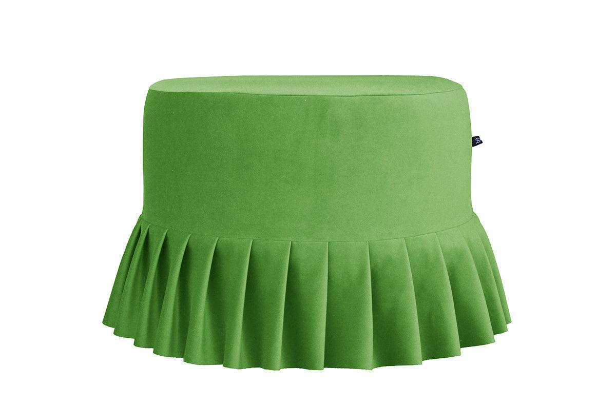 Pleated pouffe LOLITA light green, Happy Barok, Eye on Design