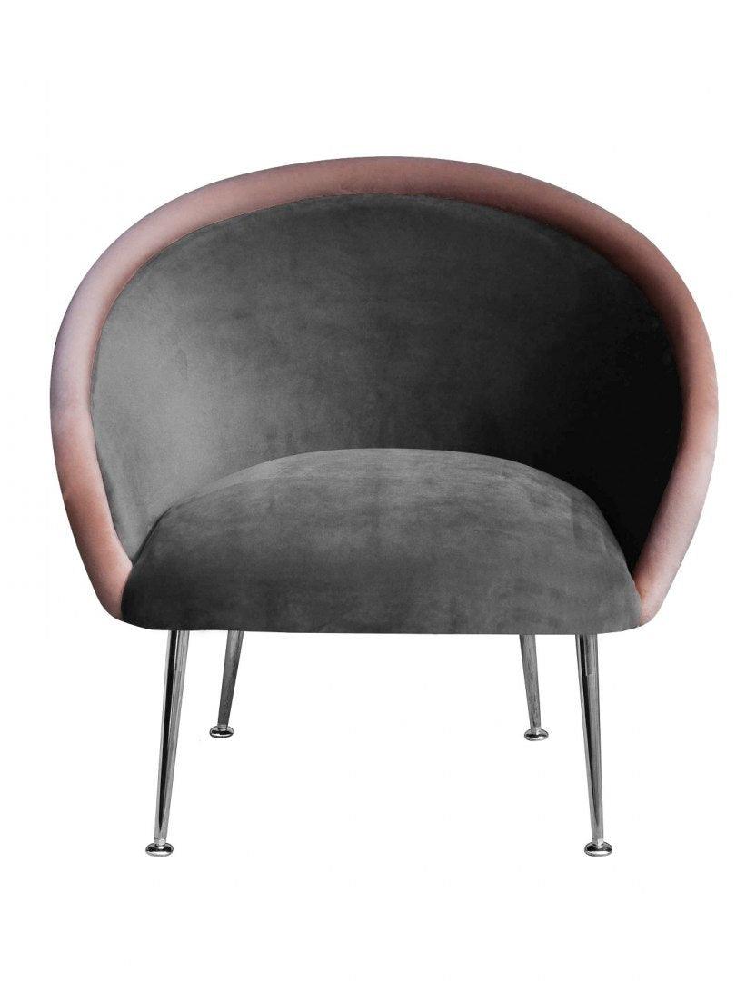 PLUM 3 armchair grey with pink roller, Happy Barok, Eye on Design