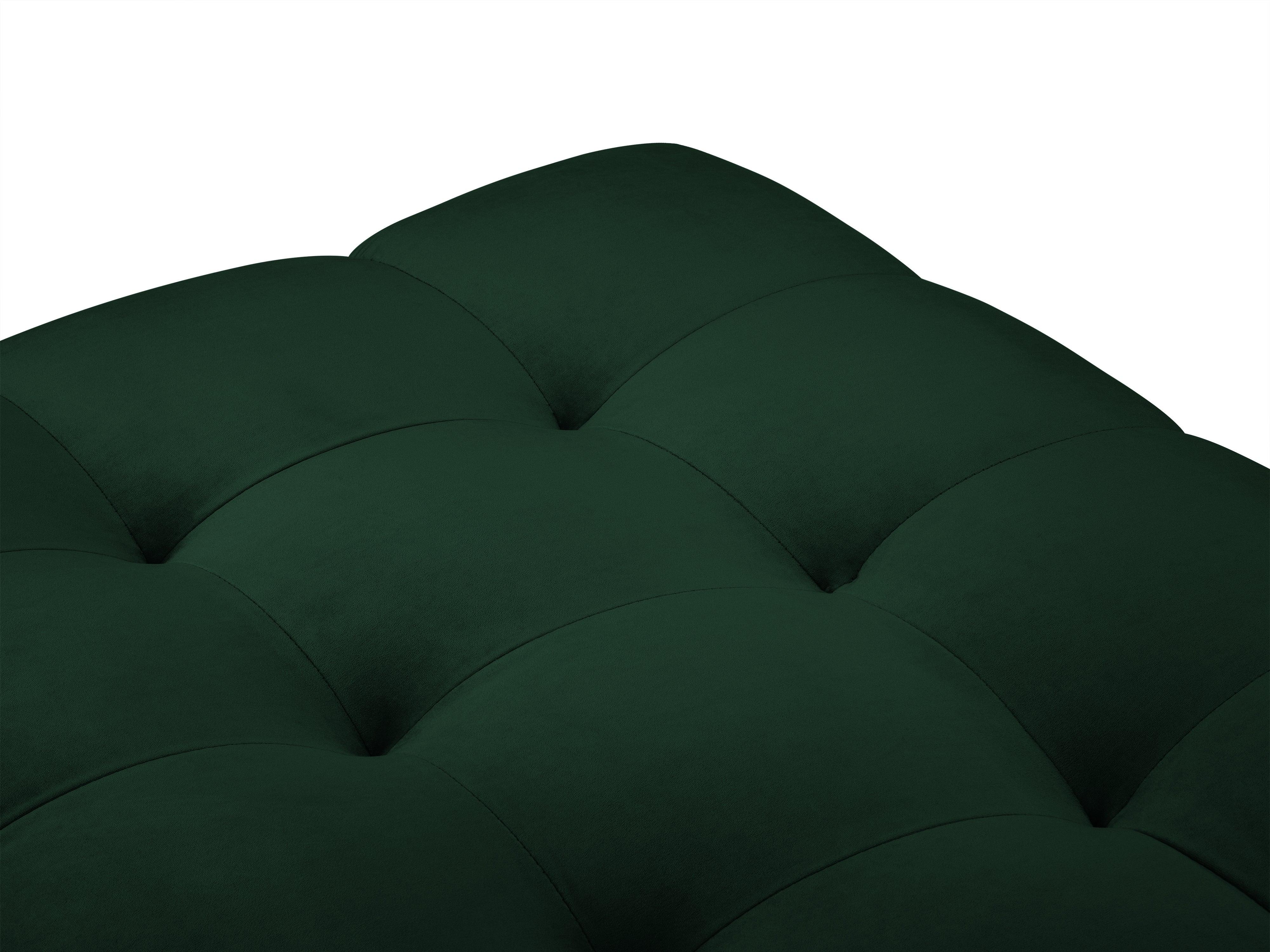 Pouffe velvet BALI bottle green with black base - Eye on Design