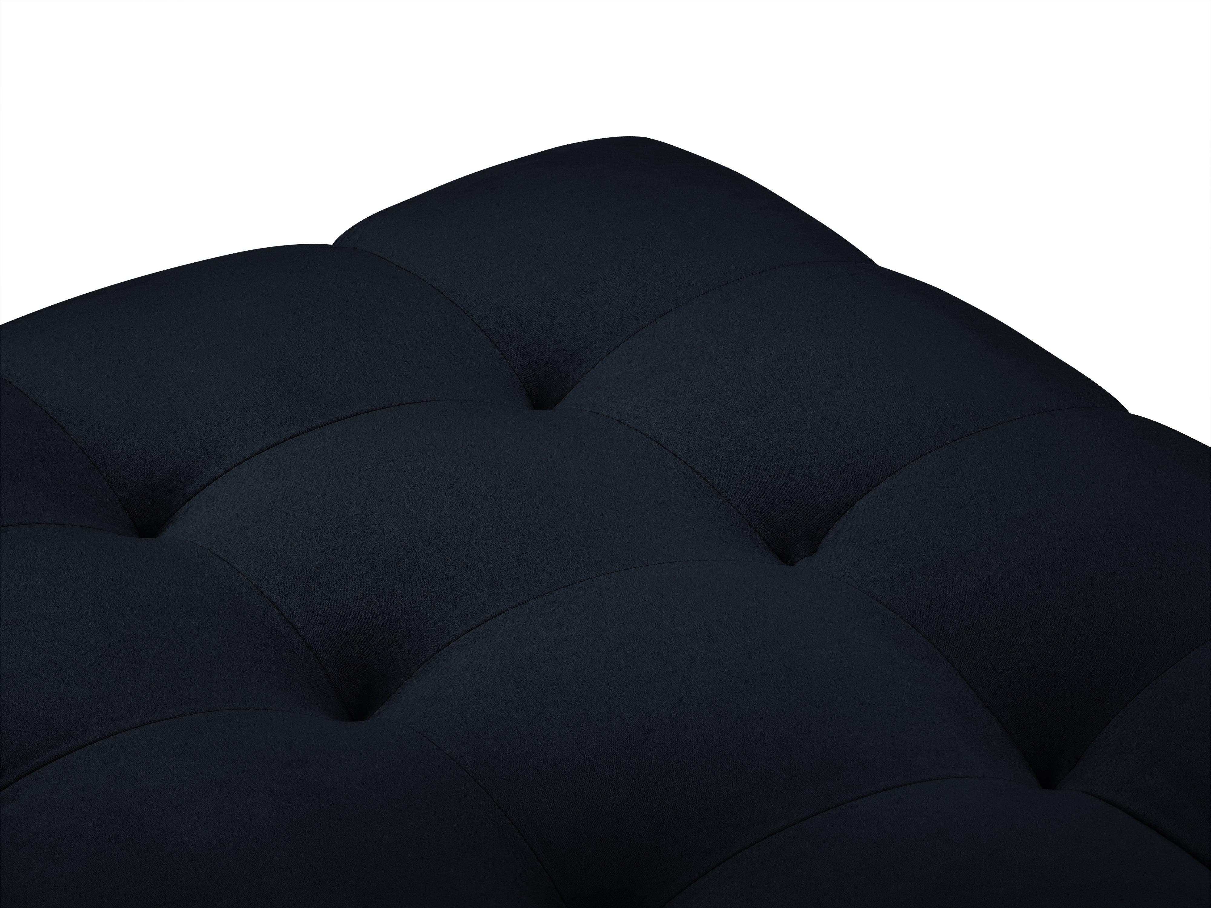 Pouffe velvet BALI dark blue with black base - Eye on Design