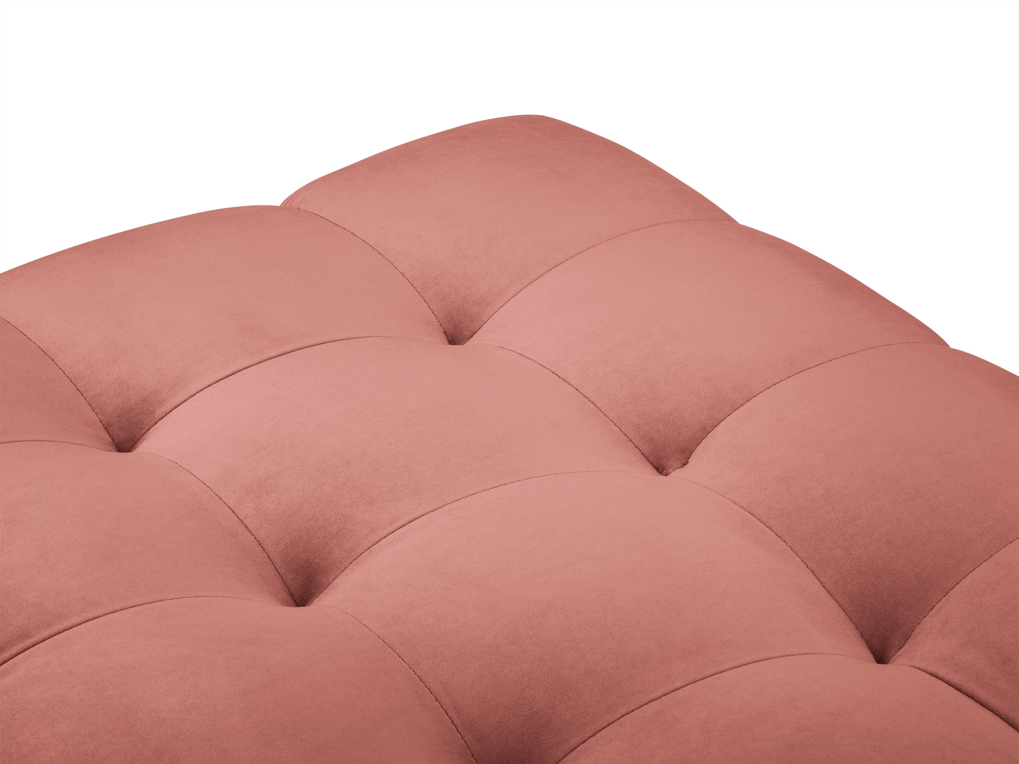 Pouffe velvet BALI pink with gold base - Eye on Design