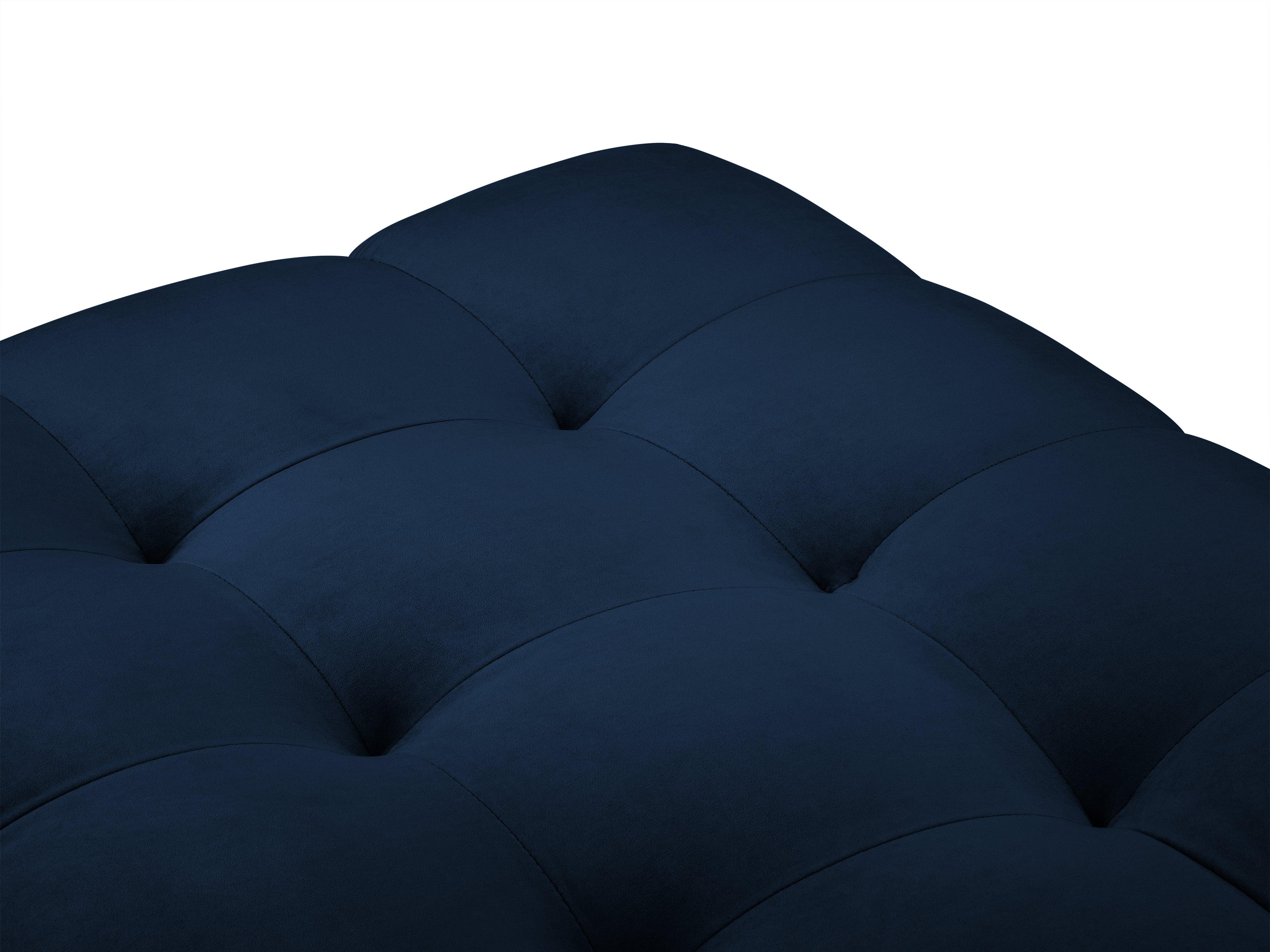 Pouffe velvet BALI royal blue with gold base - Eye on Design