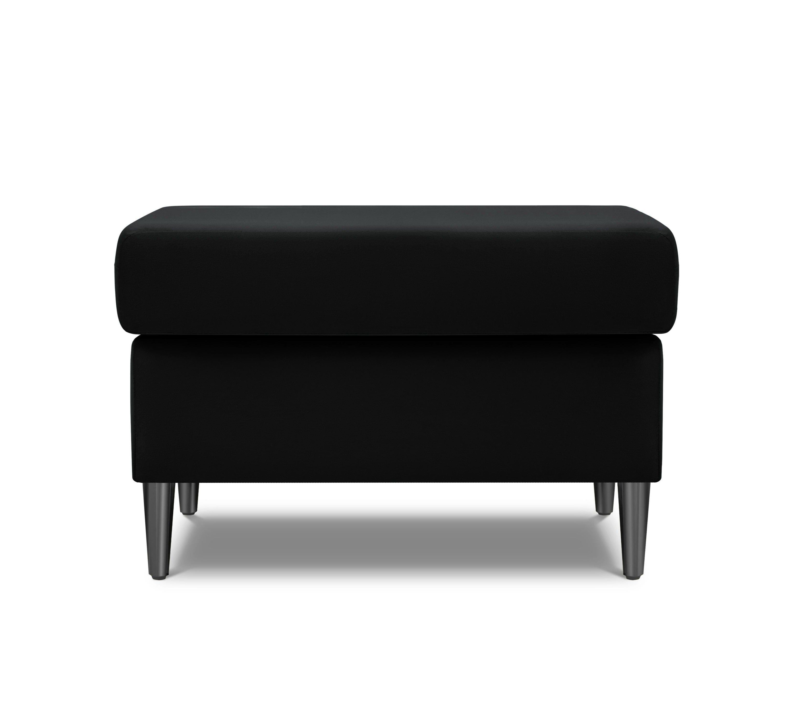 Pouffe velvet KYOTO black with black base - Eye on Design