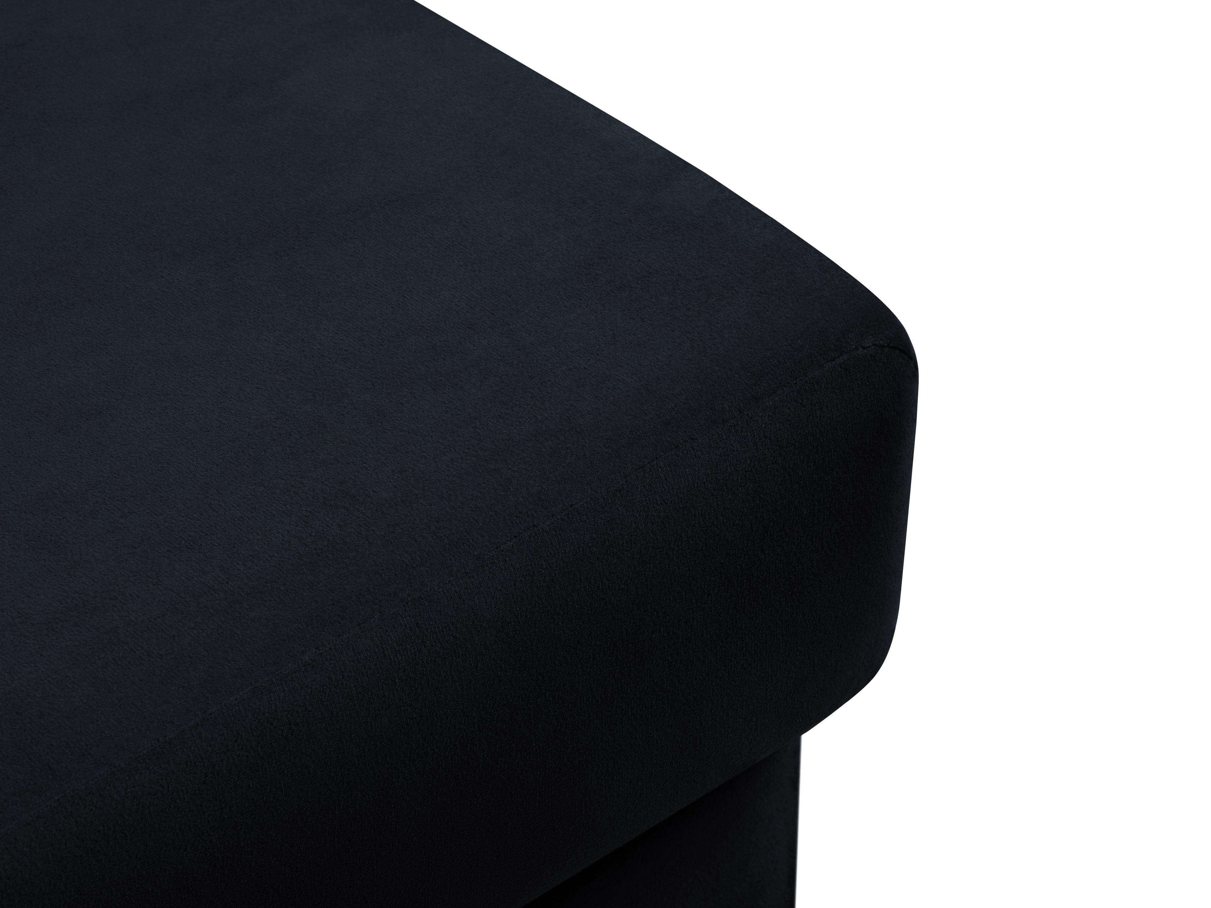 Pouffe velvet KYOTO dark blue with black base - Eye on Design