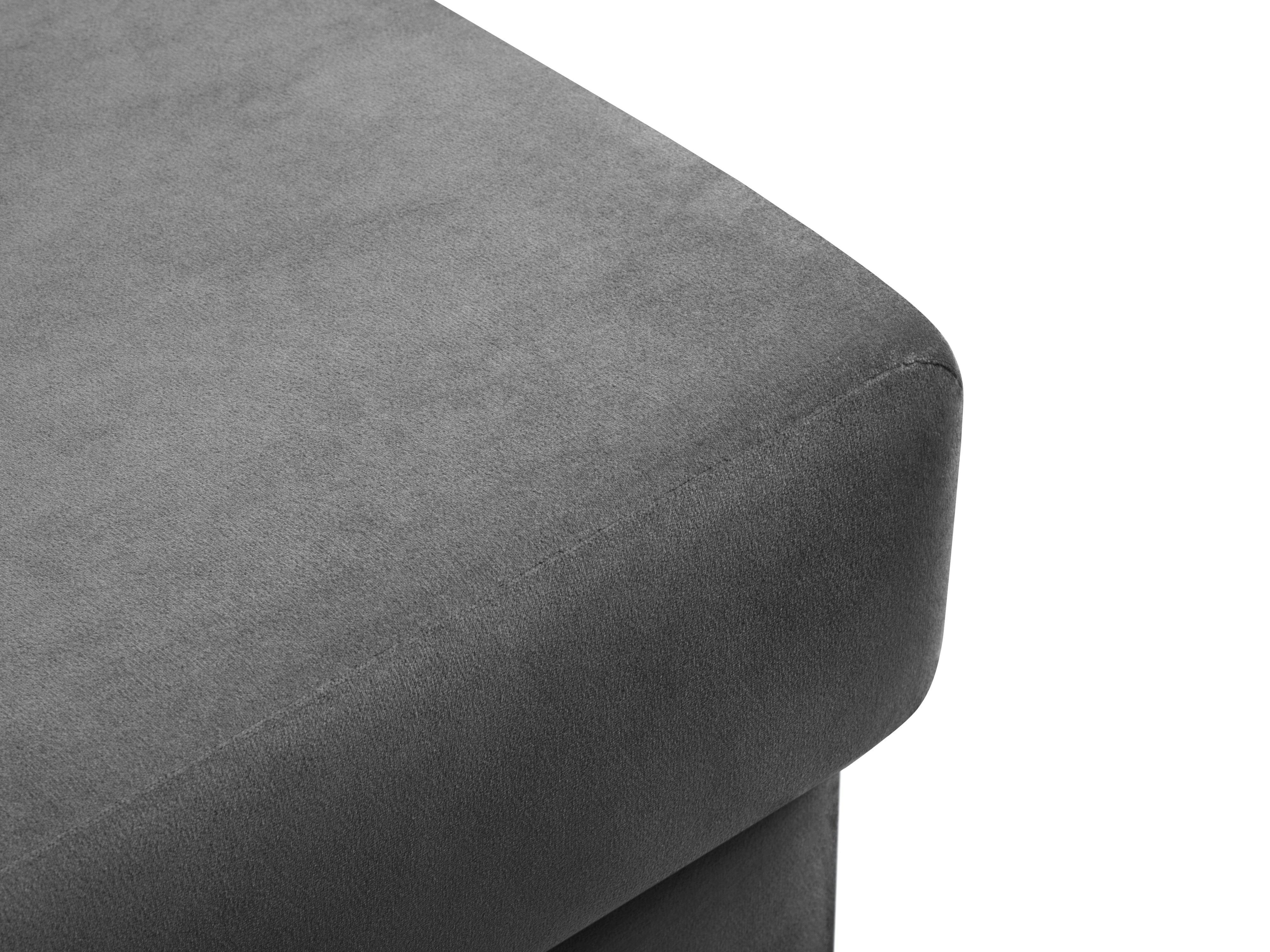 Pouffe velvet KYOTO light grey with golden base - Eye on Design