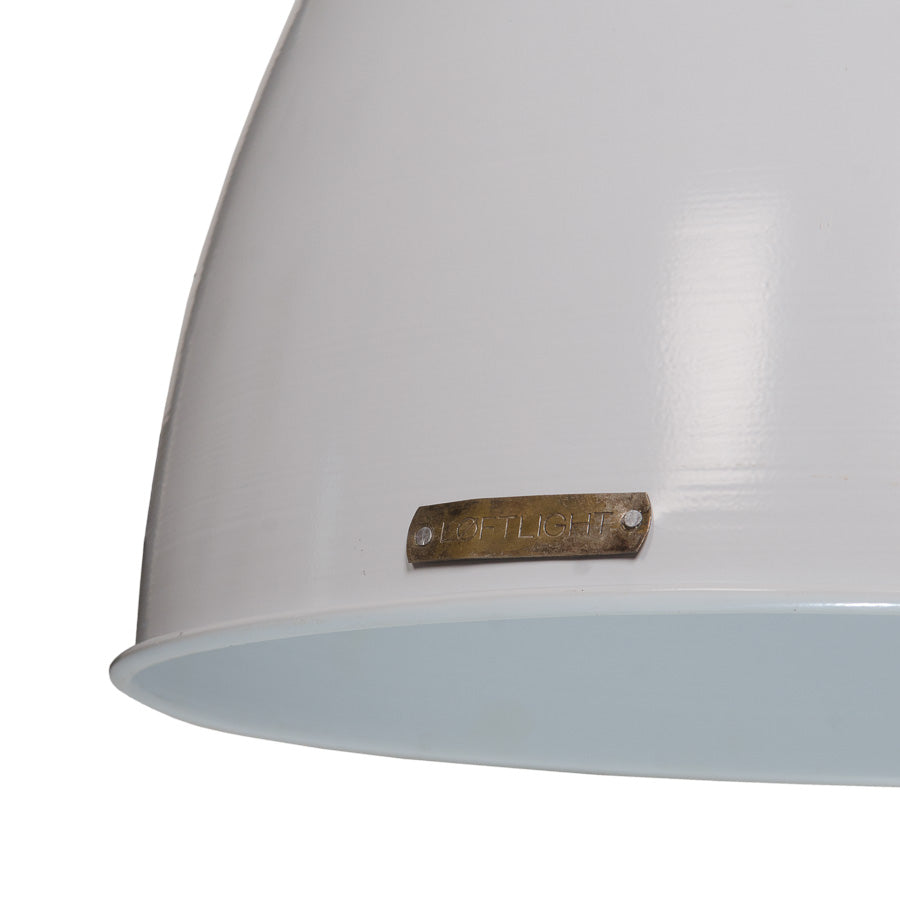 VOLTERA BIG pendant lamp in white and nickel