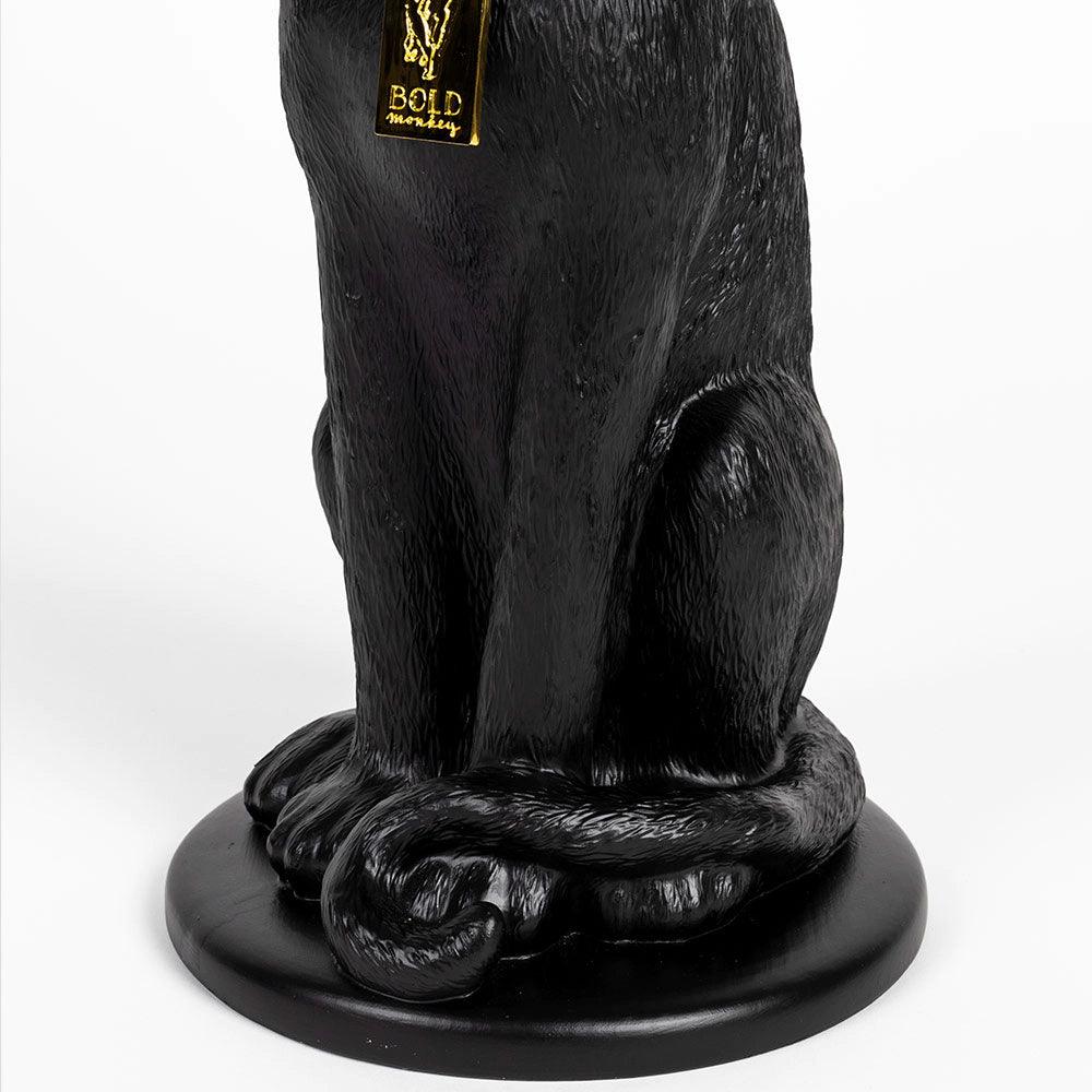 PROUDLY CROWNED PANTHER candle holder black - Eye on Design