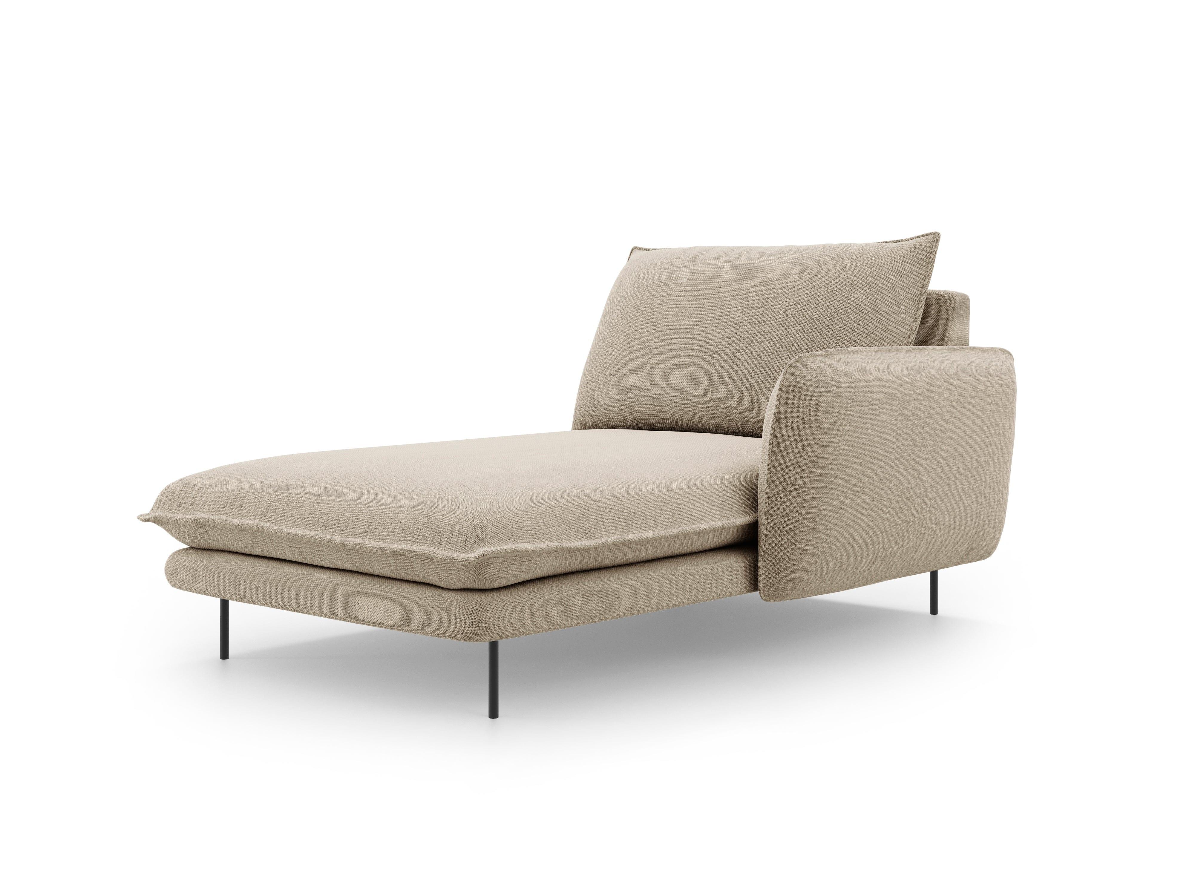 Right side chaise longue VIENNA beige with black base - Eye on Design