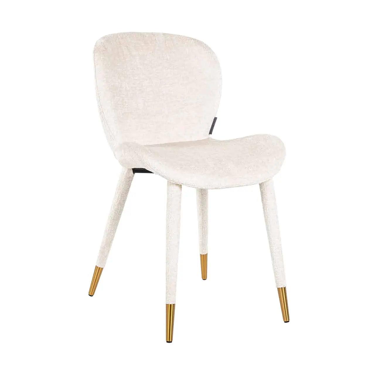 SARA chair chenille white - Eye on Design