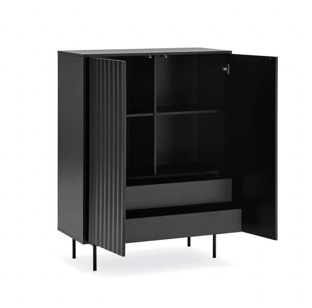 SIERRA high chest of drawers black - Eye on Design