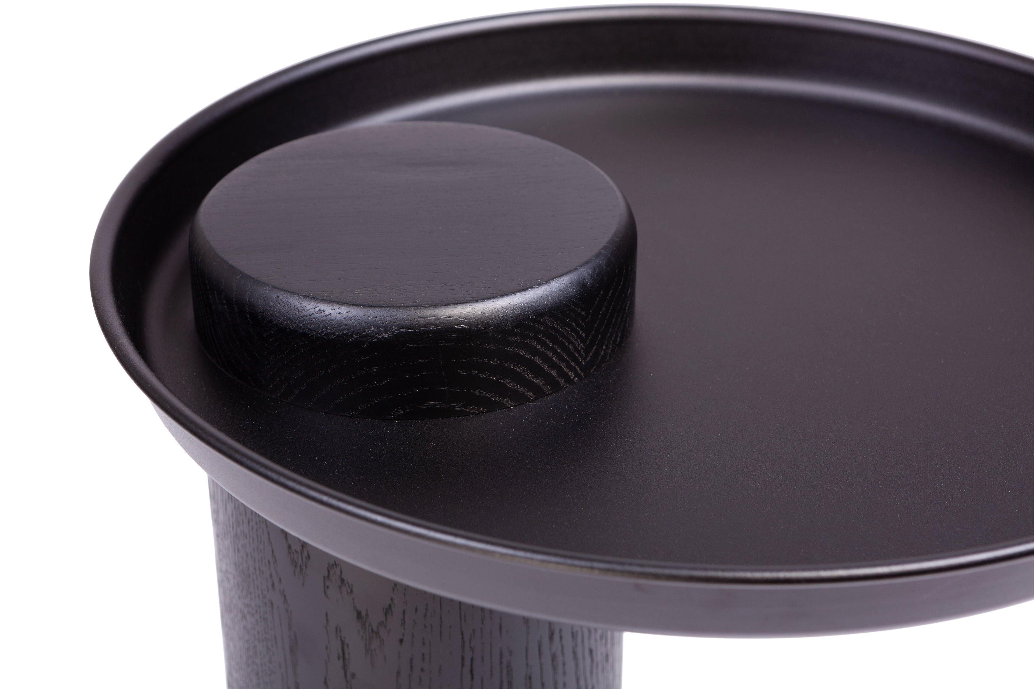 SKIEN #1 black oak table with black top - Eye on Design