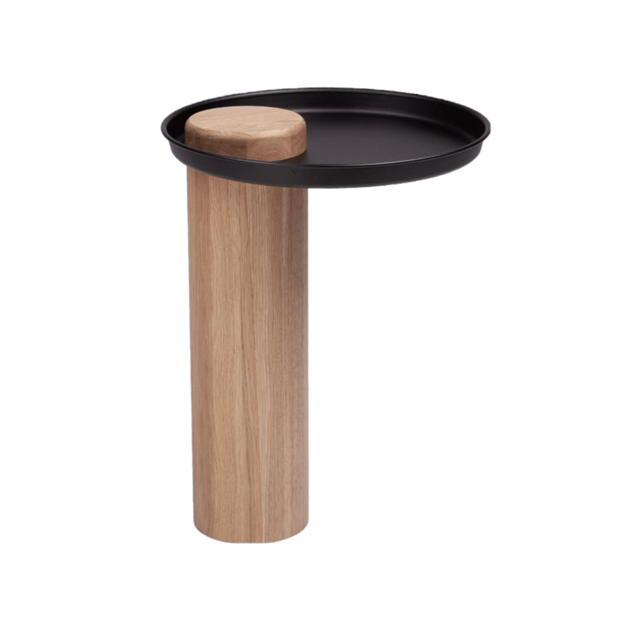 SKIEN #1 table natural oak with black top - Eye on Design