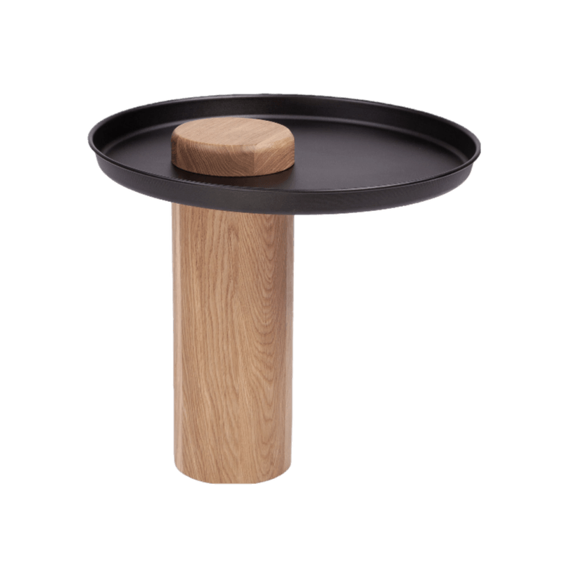 SKIEN #2 table natural oak with black top - Eye on Design