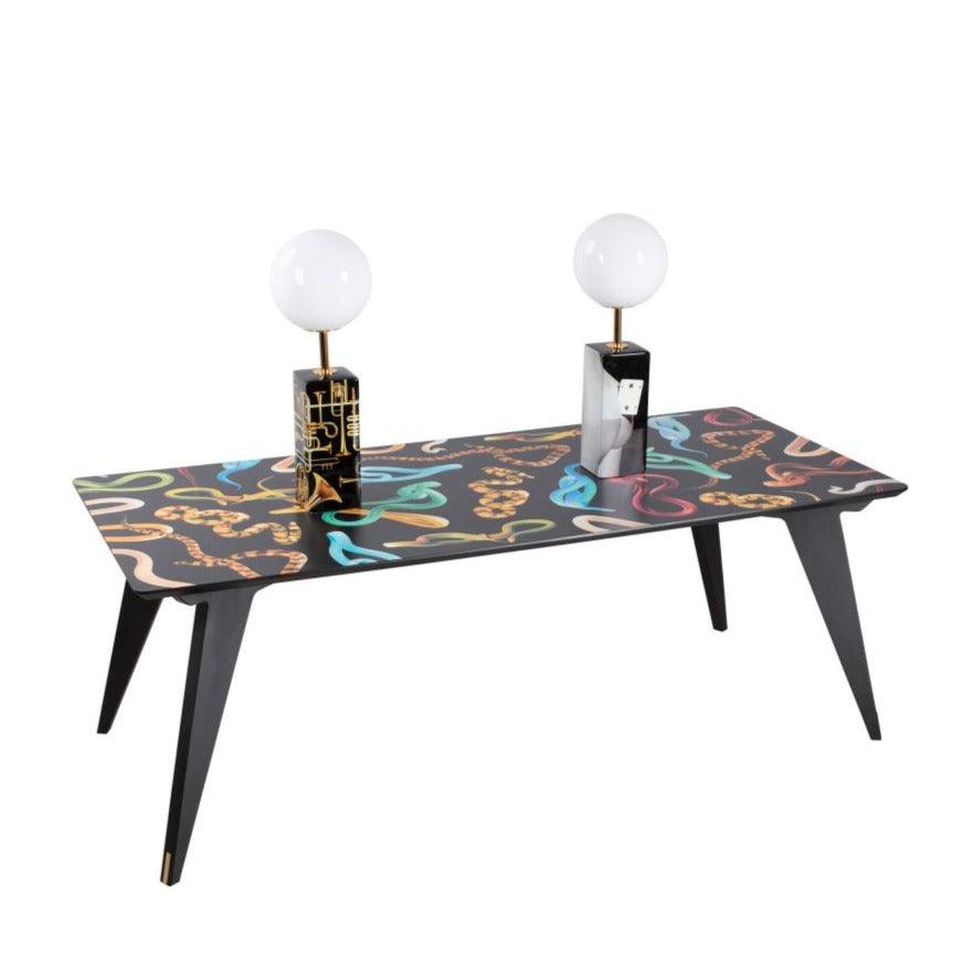 SNAKES rectangular table black - Eye on Design