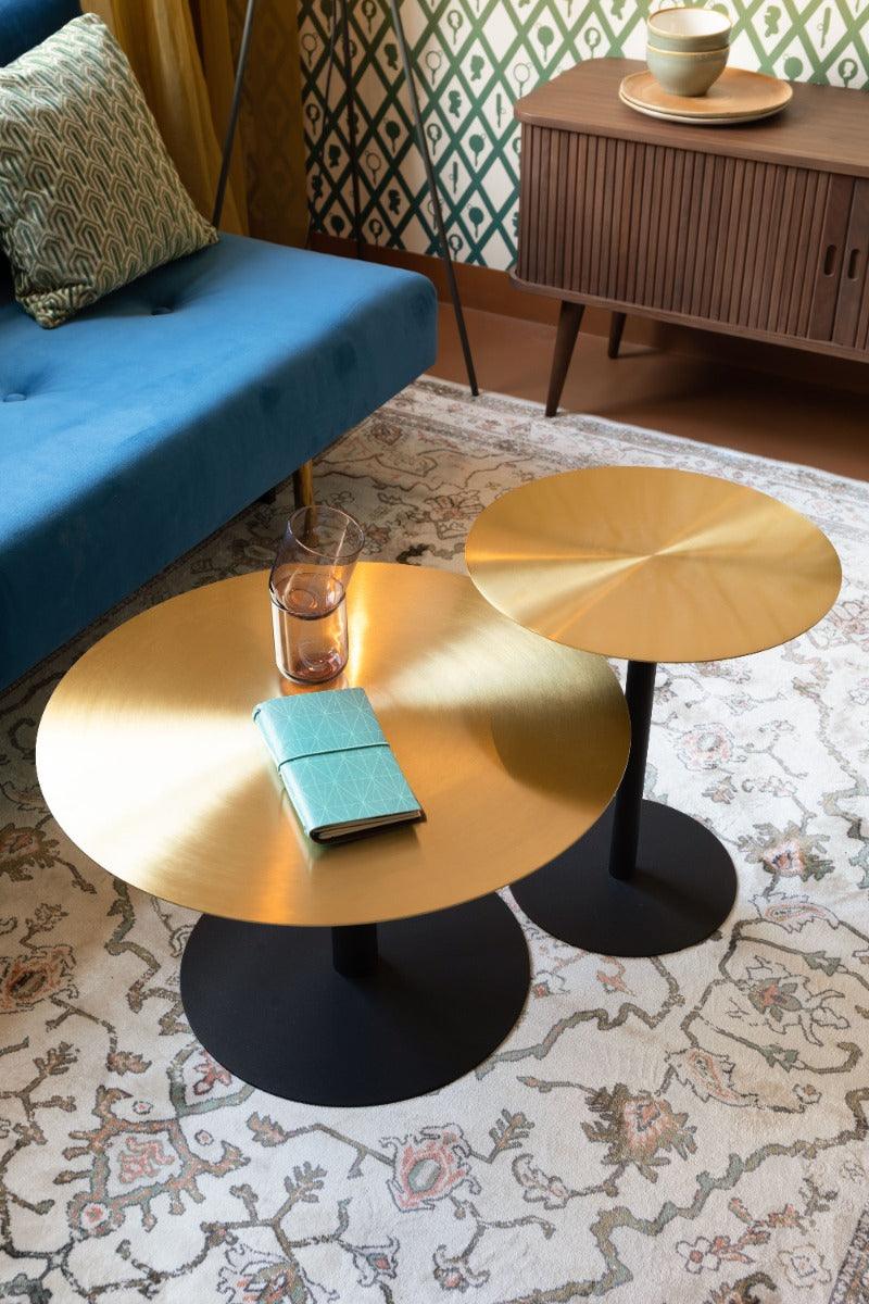 SNOW BRUSHED brass table, Zuiver, Eye on Design