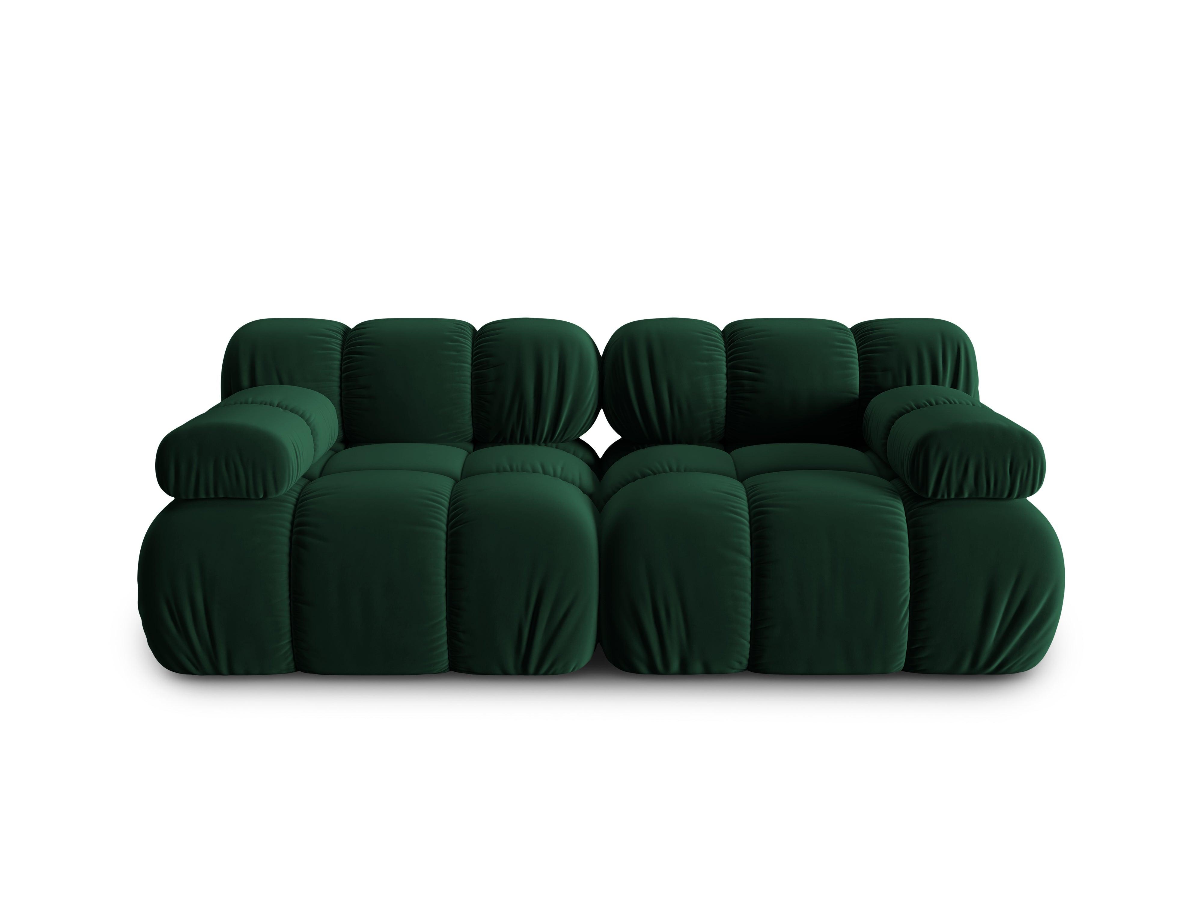 Sofa aksamitna 2-osobowa TROPEA butelkowa zieleń Milo Casa    Eye on Design