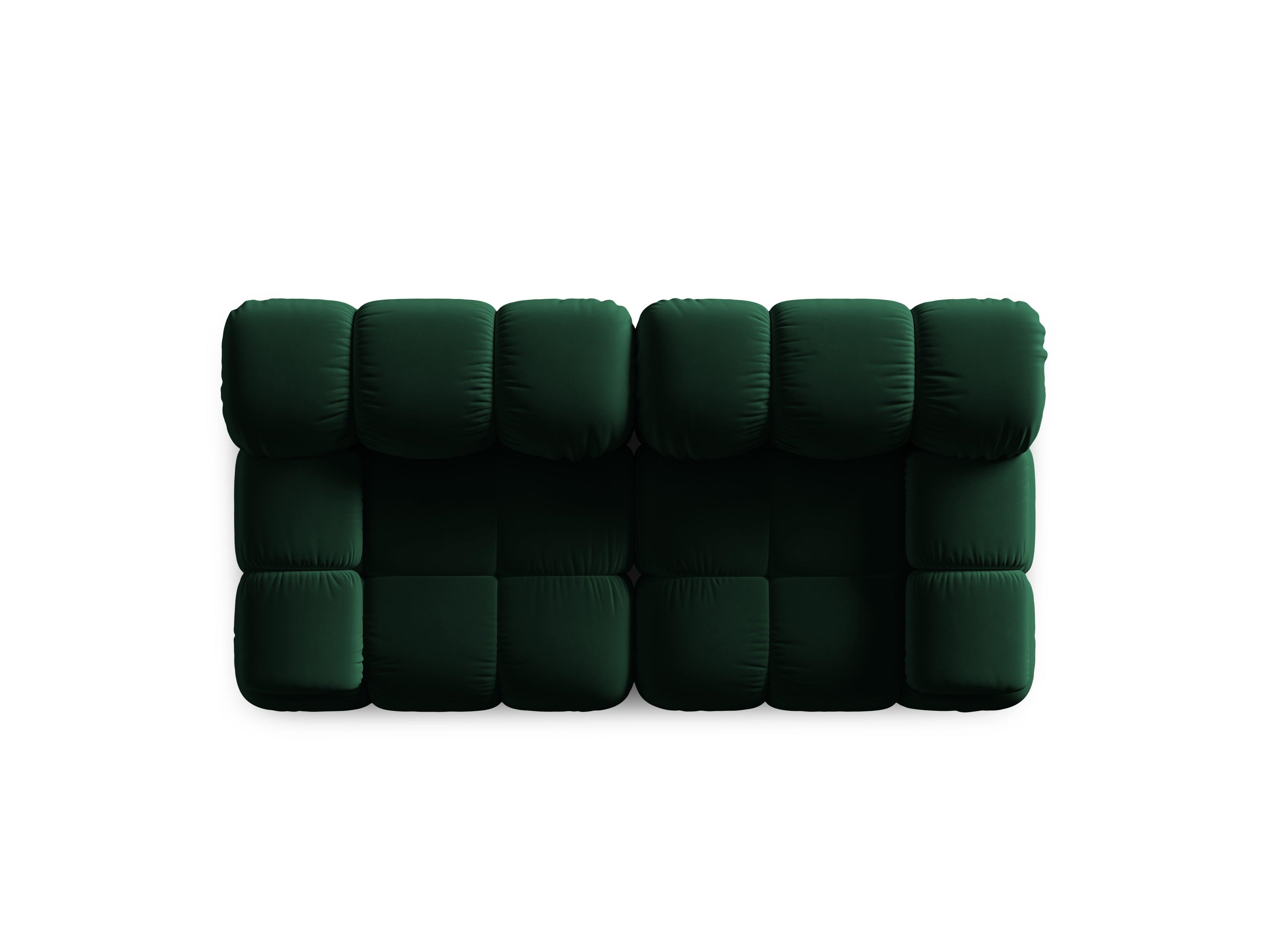 Sofa aksamitna 2-osobowa TROPEA butelkowa zieleń Milo Casa    Eye on Design