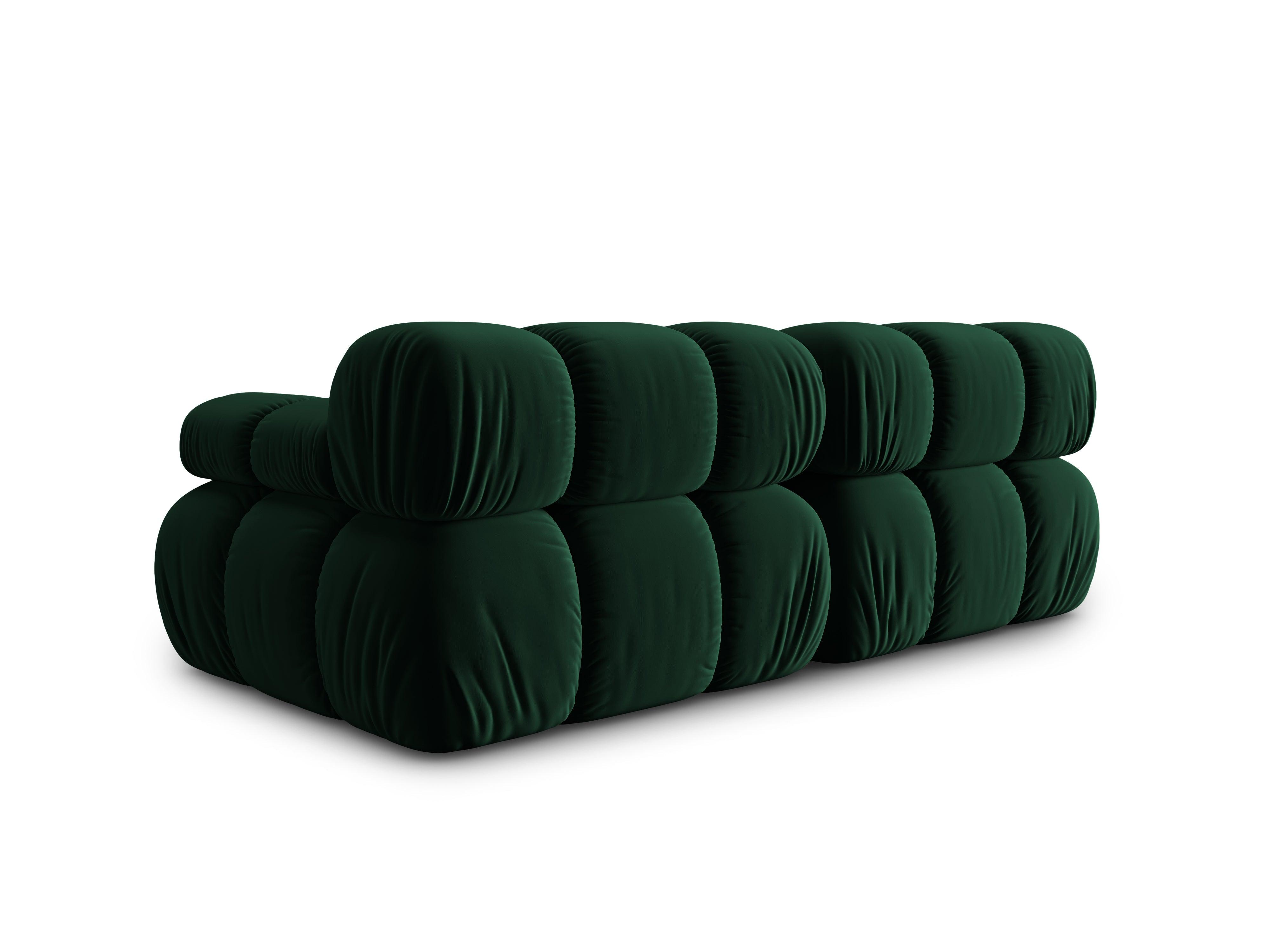 Sofa aksamitna 2-osobowa TROPEA butelkowa zieleń Milo Casa    Eye on Design