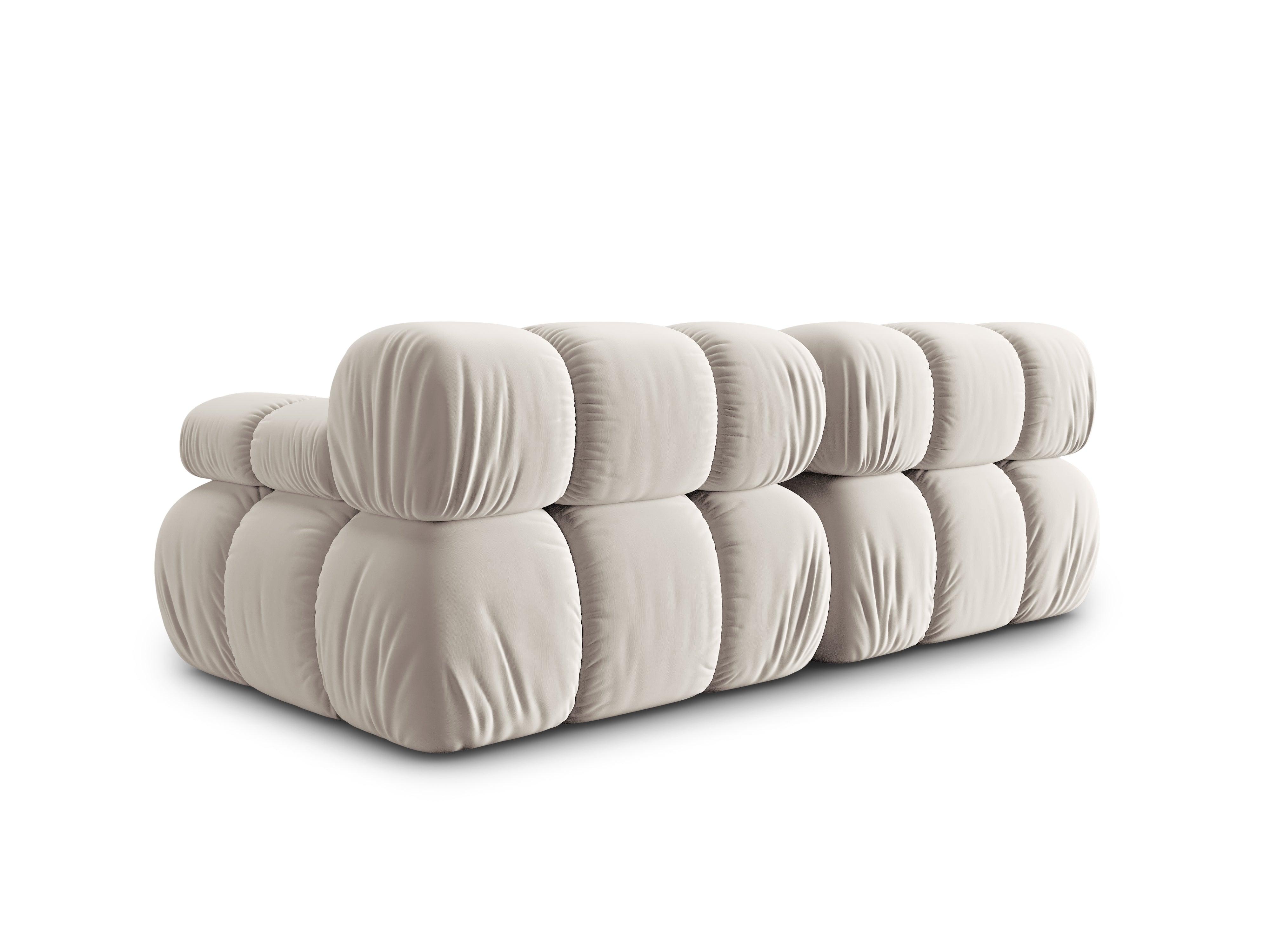 Sofa aksamitna 2-osobowa TROPEA jasnobeżowy Milo Casa    Eye on Design