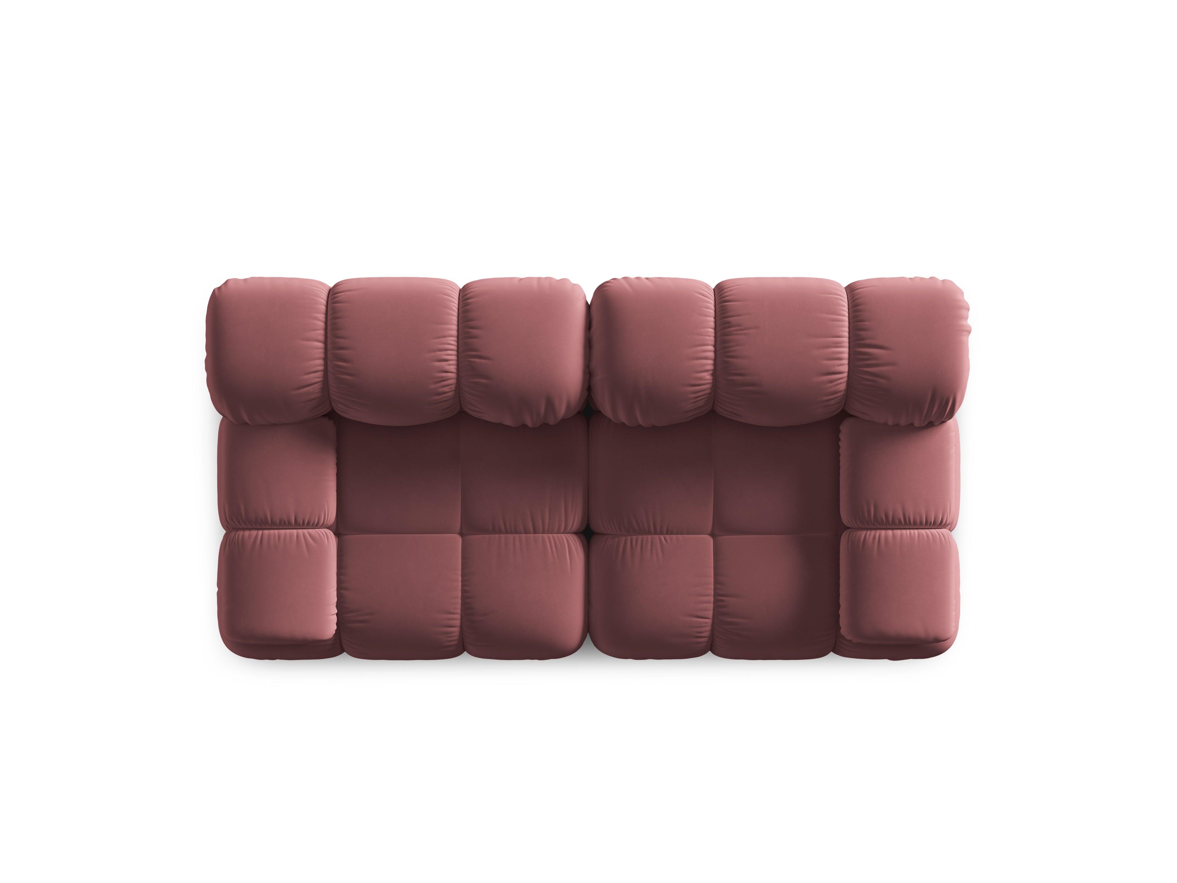 Sofa aksamitna 2-osobowa TROPEA różowy Milo Casa    Eye on Design
