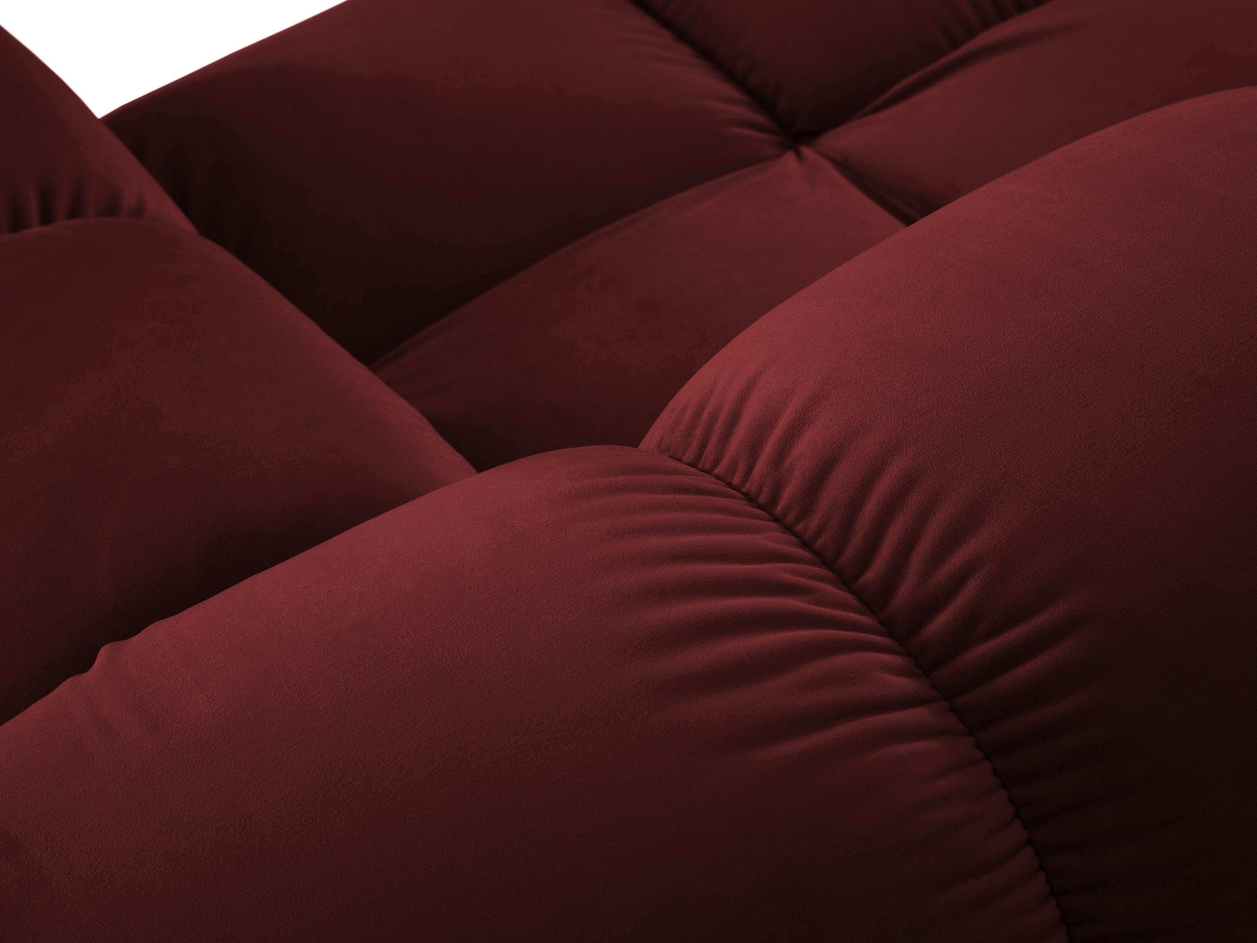 Sofa aksamitna 2-osobowa TROPEA rubinowy Milo Casa    Eye on Design