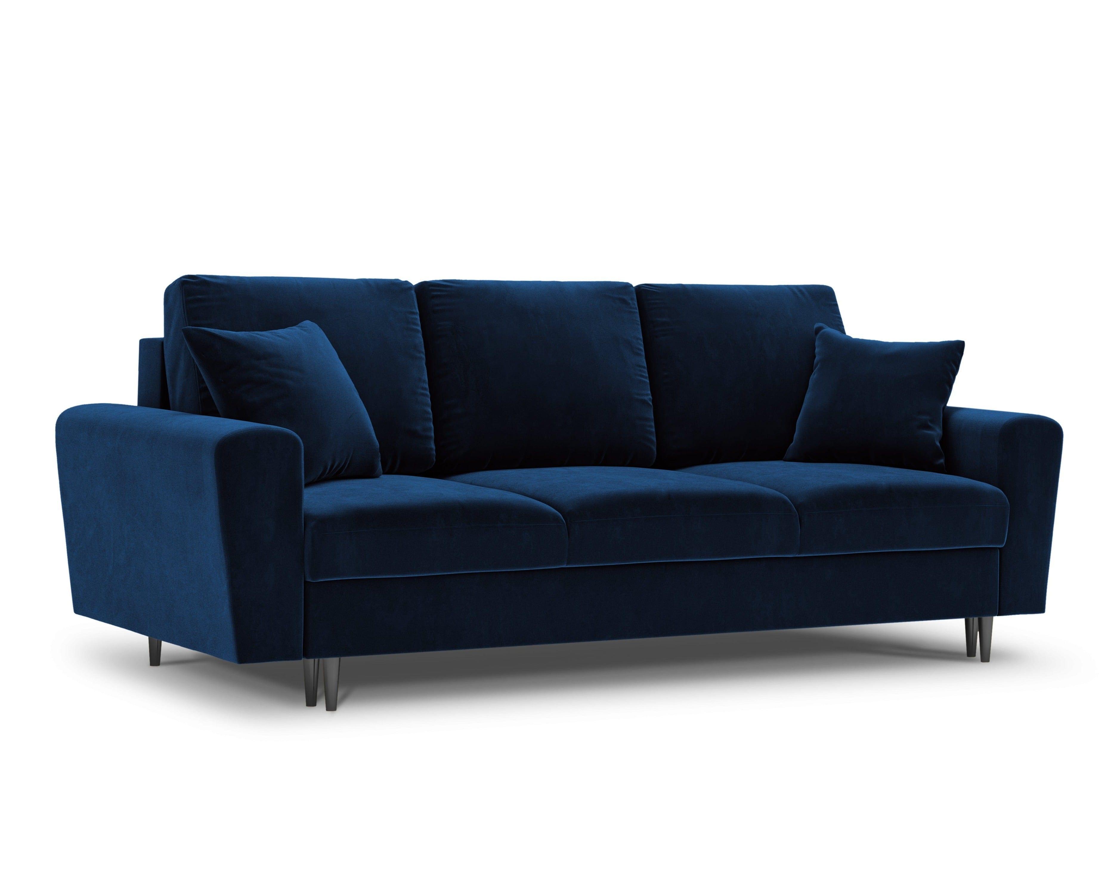 Sofa with sleeping function KYOTO blue with black base - Eye on Design