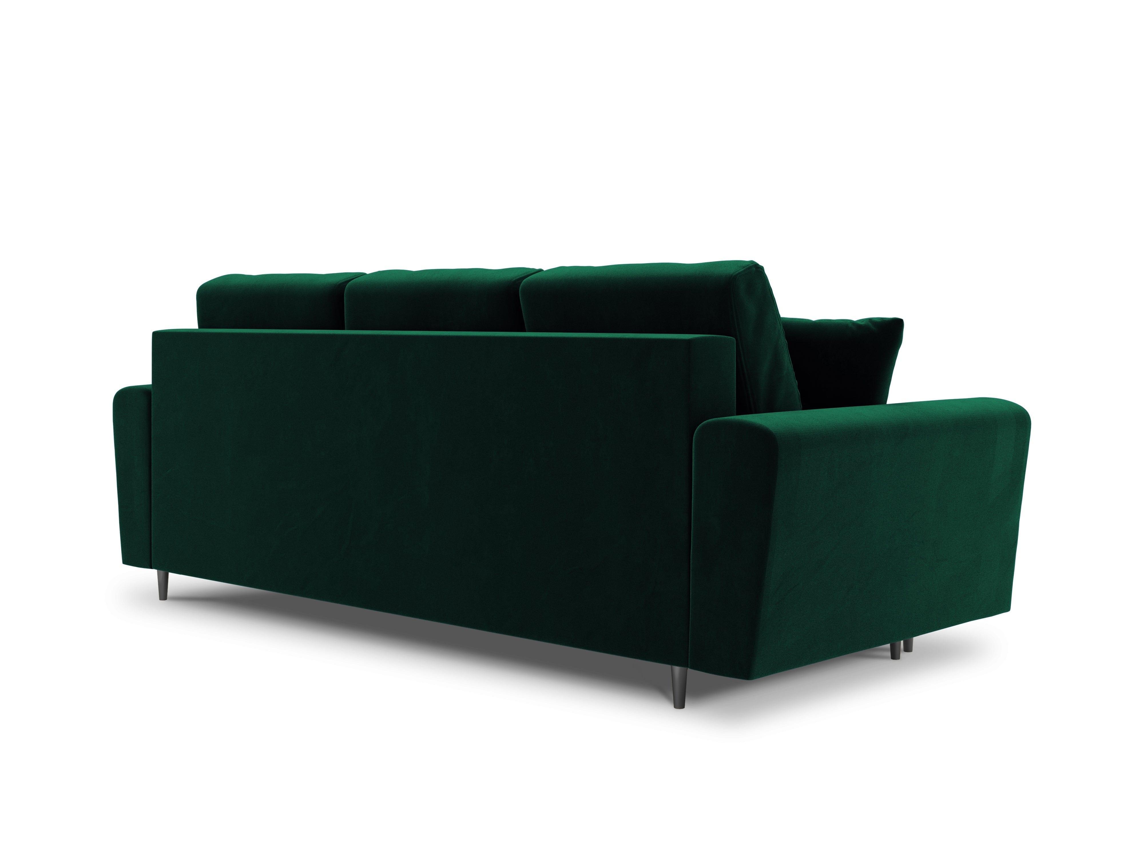 Sofa with sleeping function KYOTO bottle green with black base - Eye on Design