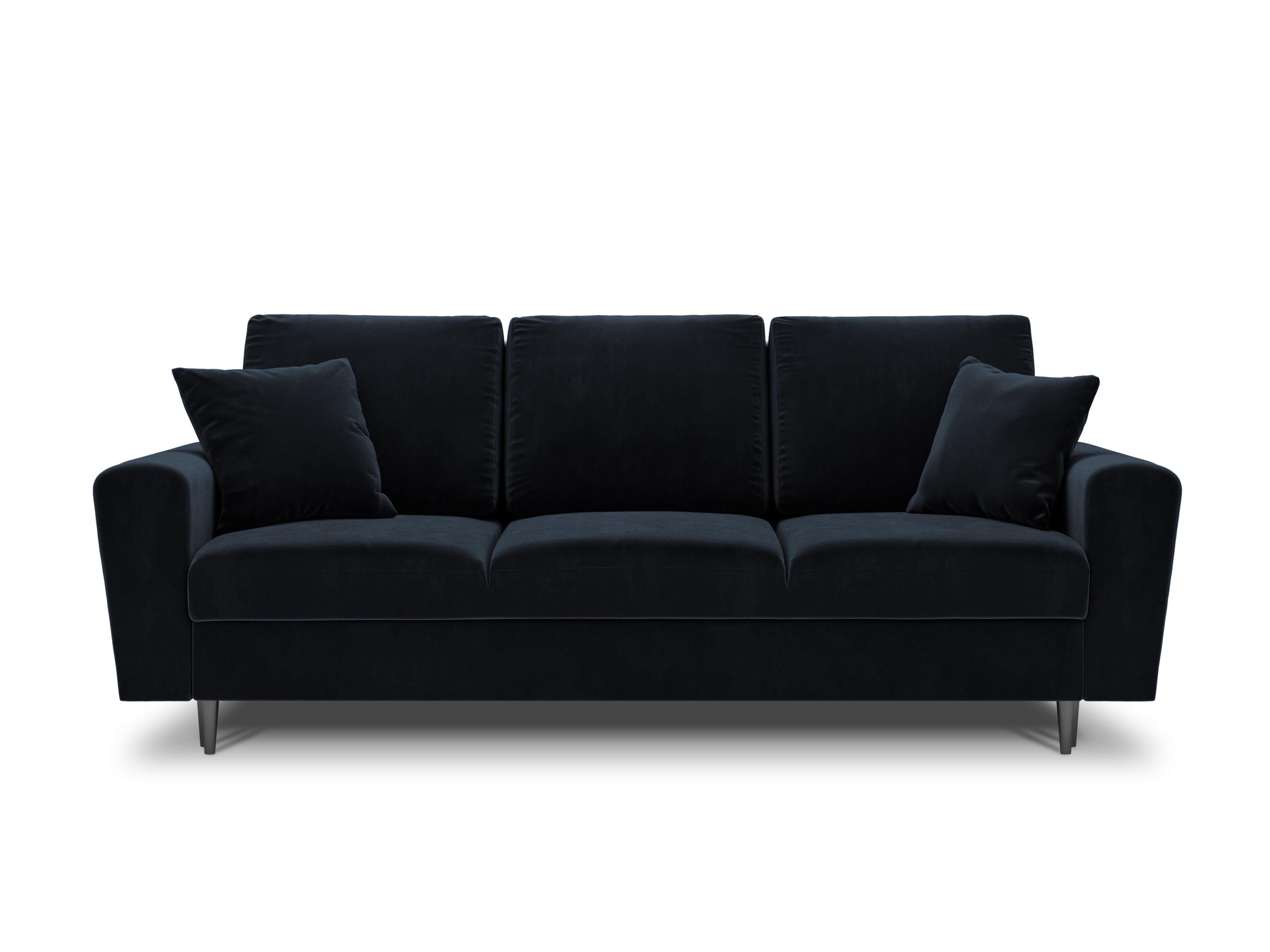 Sofa with sleeping function KYOTO dark blue with black base - Eye on Design