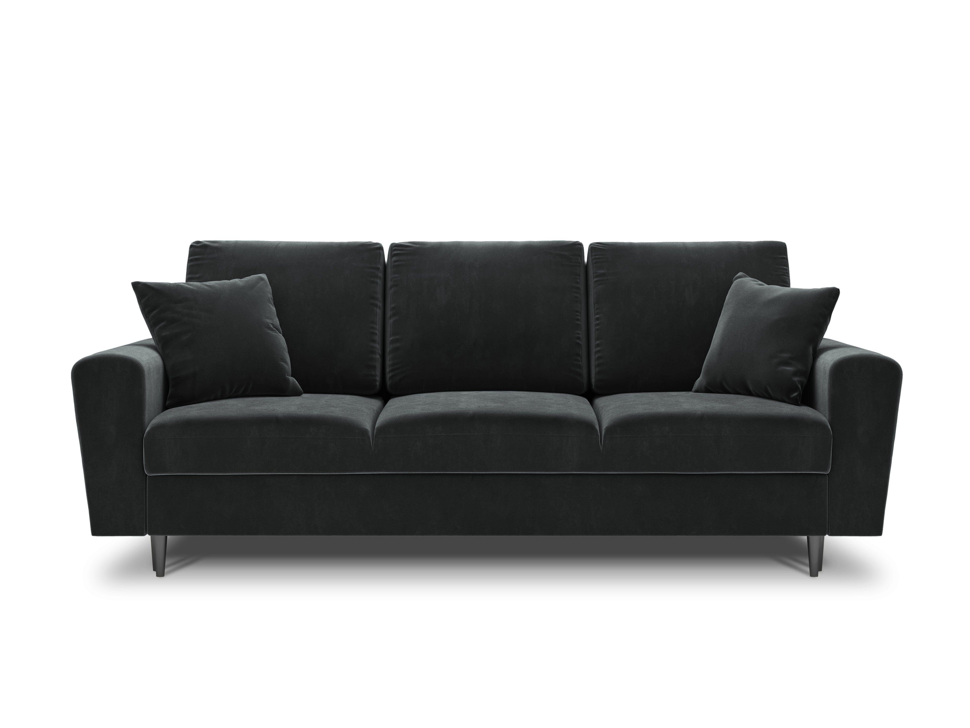 Sofa with sleeping function KYOTO dark grey with black base - Eye on Design